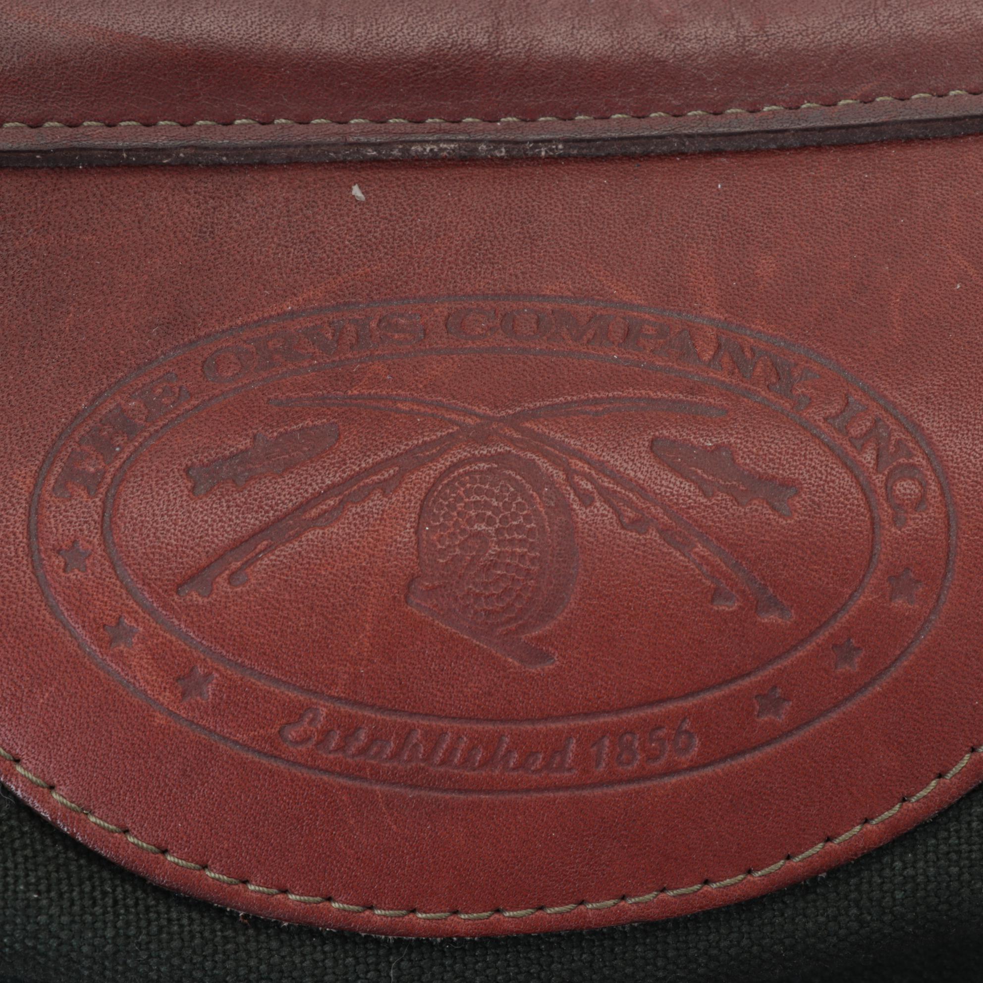 David King Leather Mid-Size Duffel and Orvis Canvas and Leather Utility Duffel