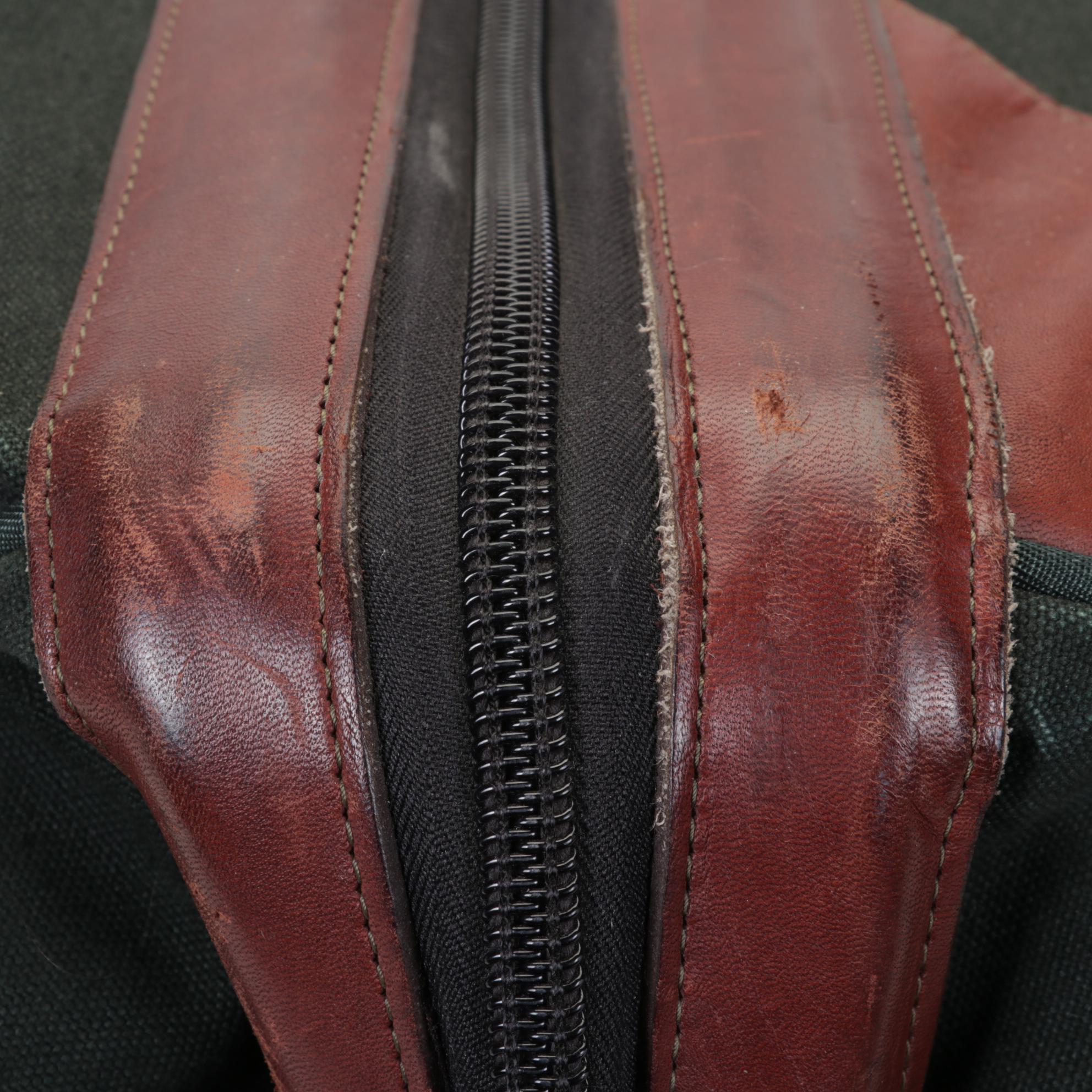 David King Leather Mid-Size Duffel and Orvis Canvas and Leather Utility Duffel