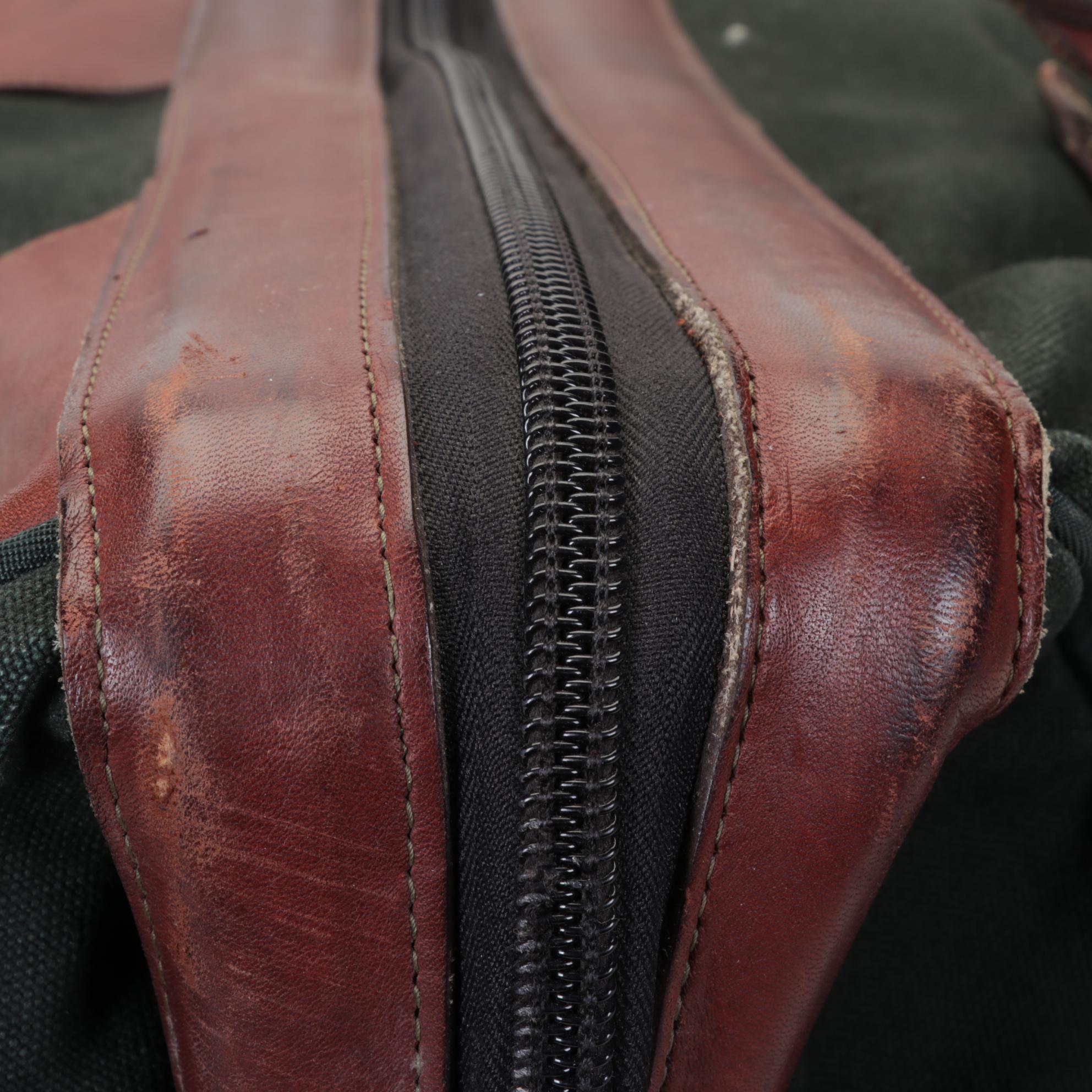 David King Leather Mid-Size Duffel and Orvis Canvas and Leather Utility Duffel