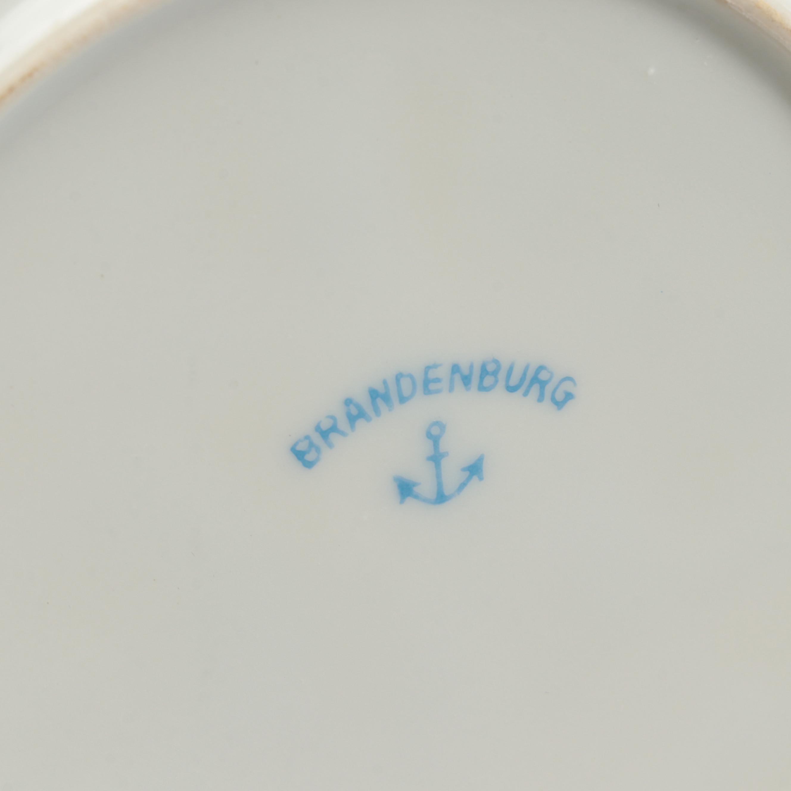 Noritake Moriage Style Porcelain Tray with Mustache Cups and Other Tableware