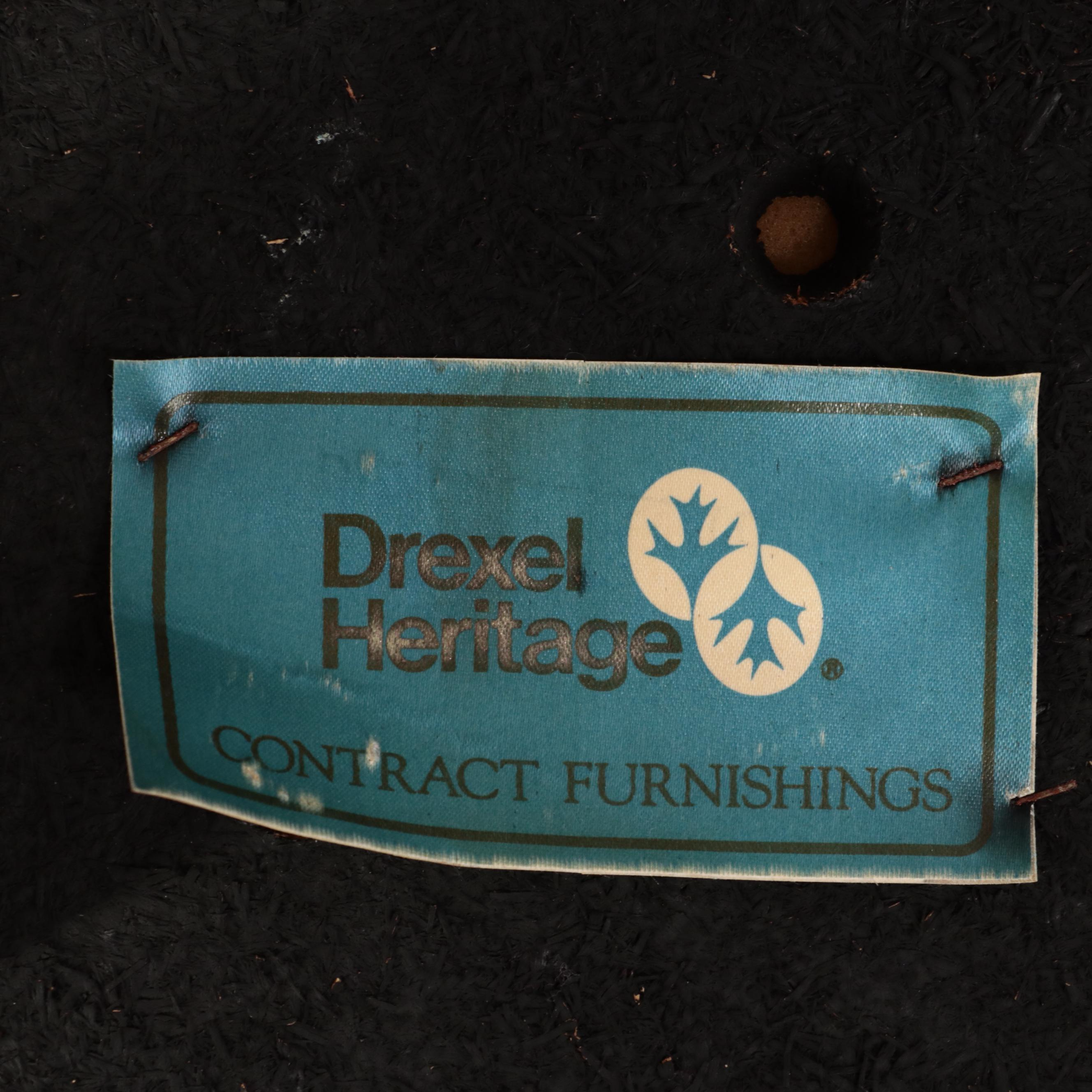 Drexel-Heritage Regency Style Ebonized and Giltwood Armchairs