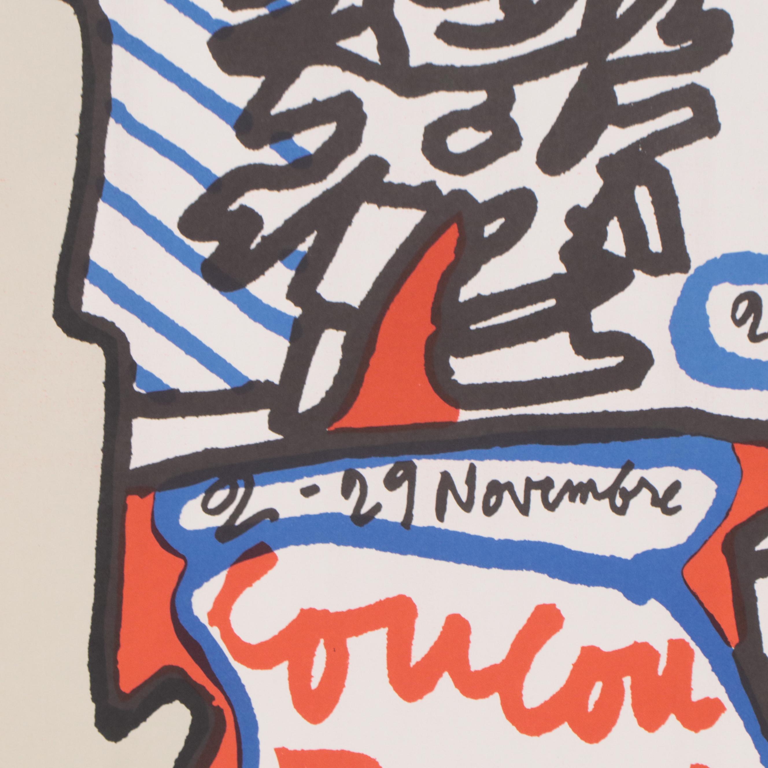 Jean Dubuffet Color Lithograph Poster for Festival d'Automne à Paris, 1973