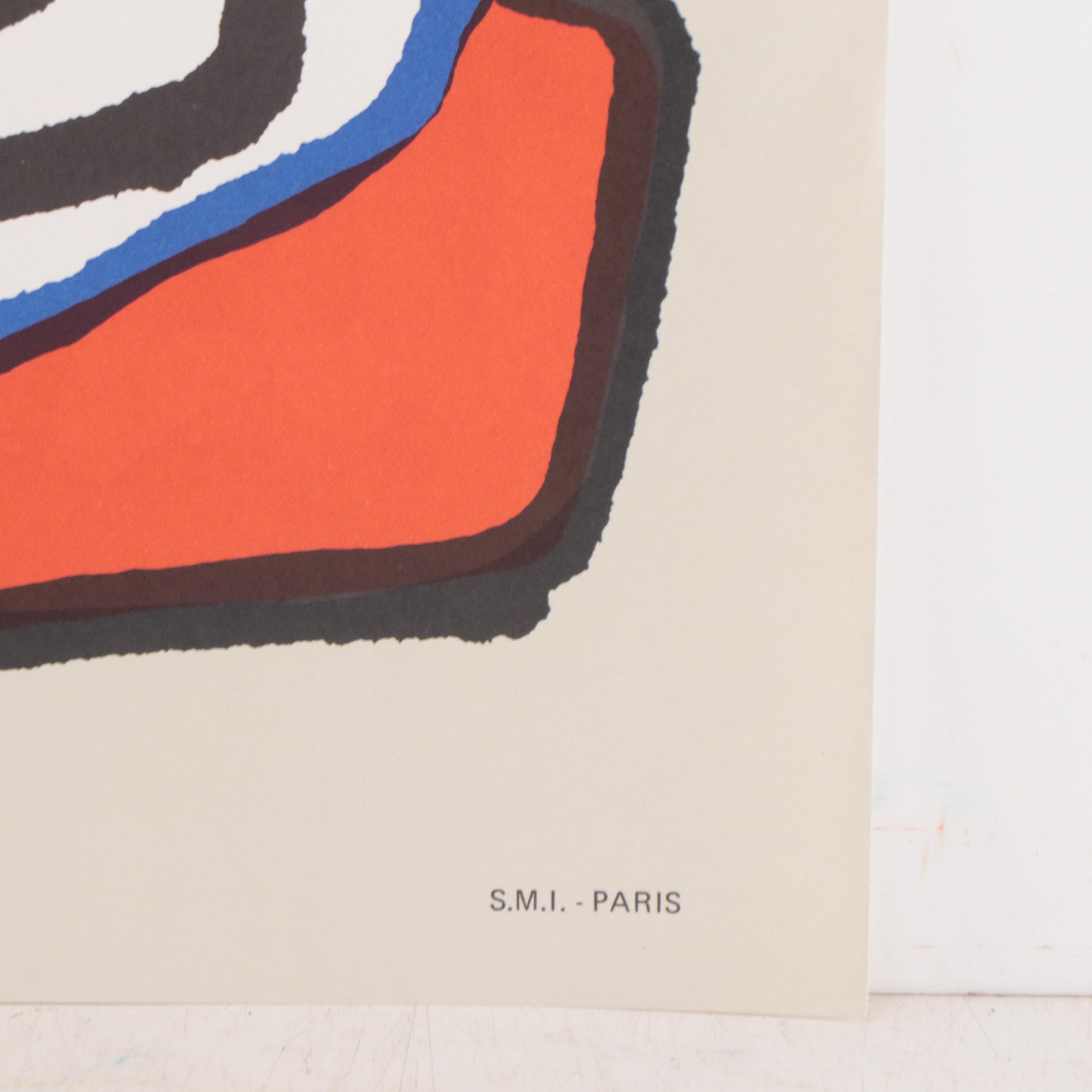 Jean Dubuffet Color Lithograph Poster for Festival d'Automne à Paris, 1973