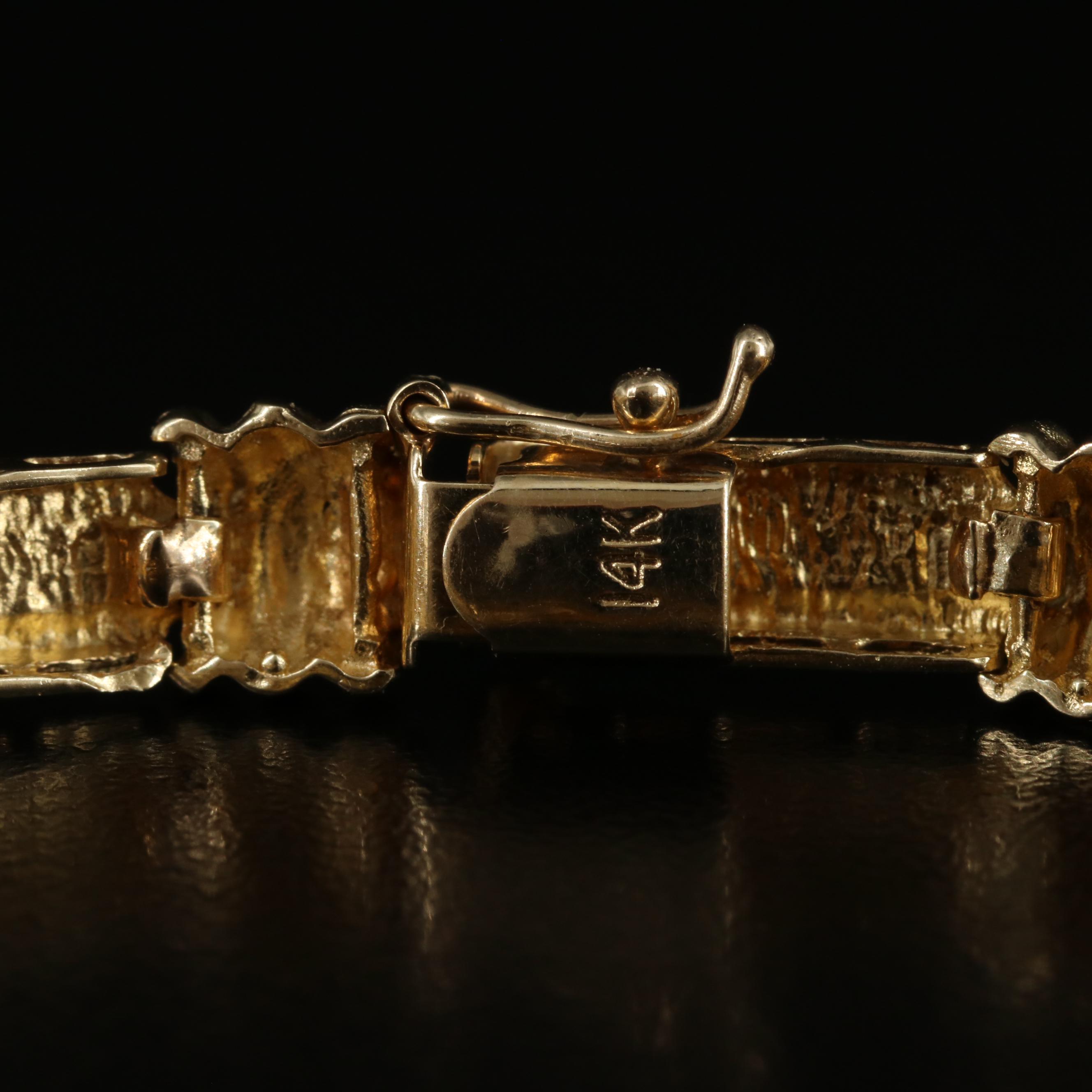 14K Greek Key Link Bracelet