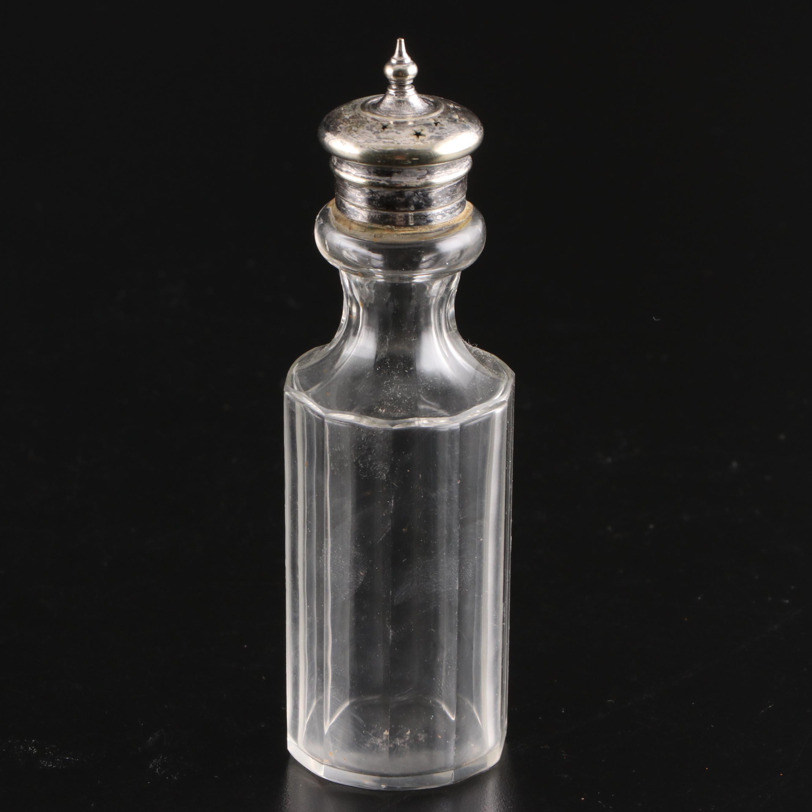 Pinder Brothers Silver Plate Condiment Caddy with Glass Castors and Cruets