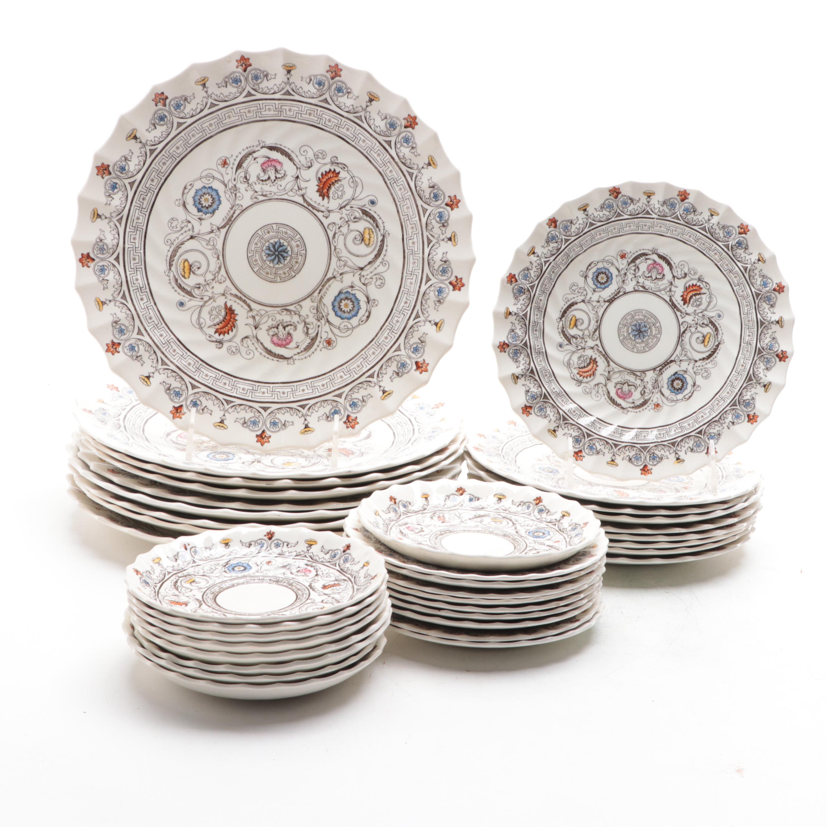 Spode "Florence" Earthenware Dinnerware, Mid-20th Century