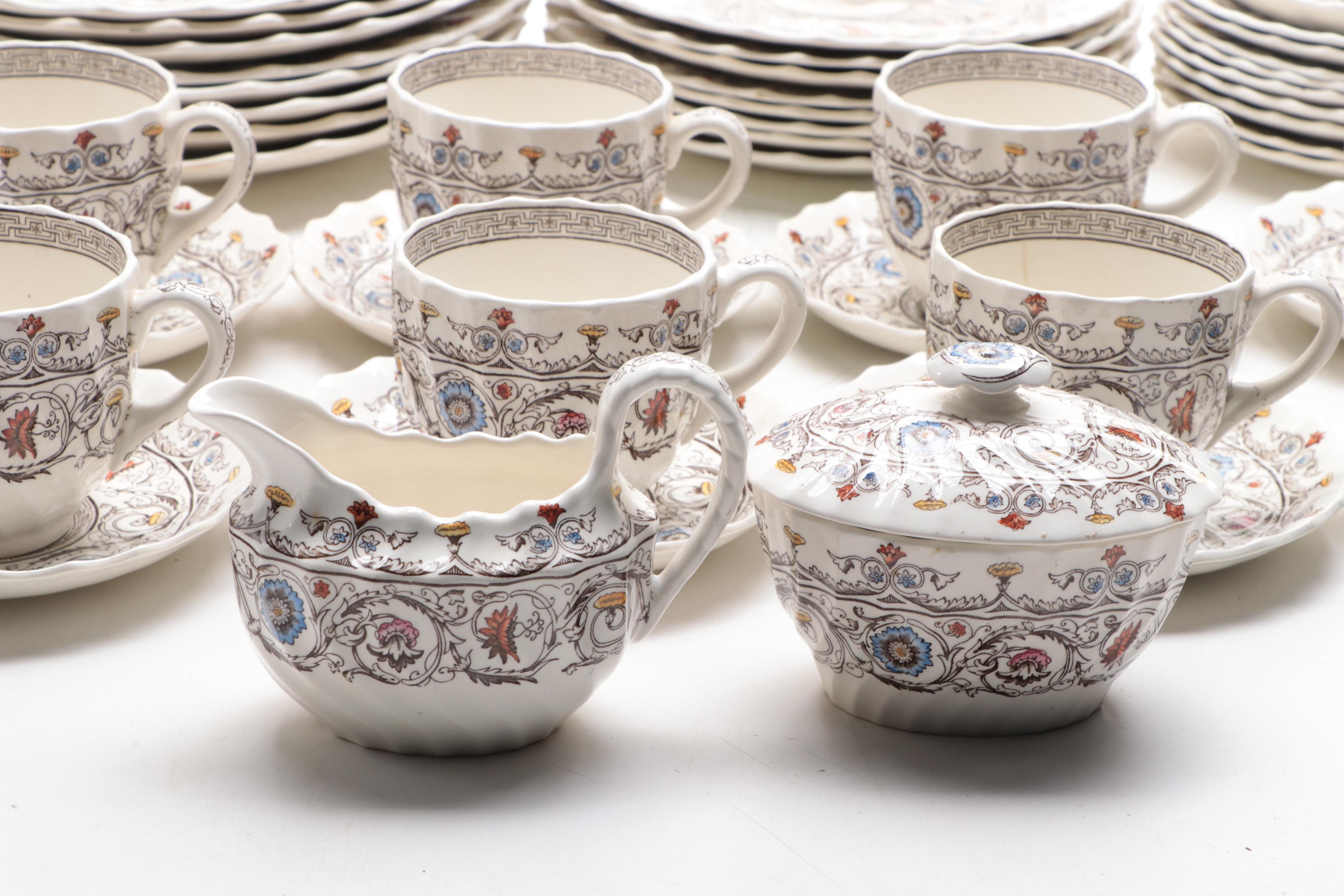 Spode "Florence" Earthenware Dinnerware, Mid-20th Century