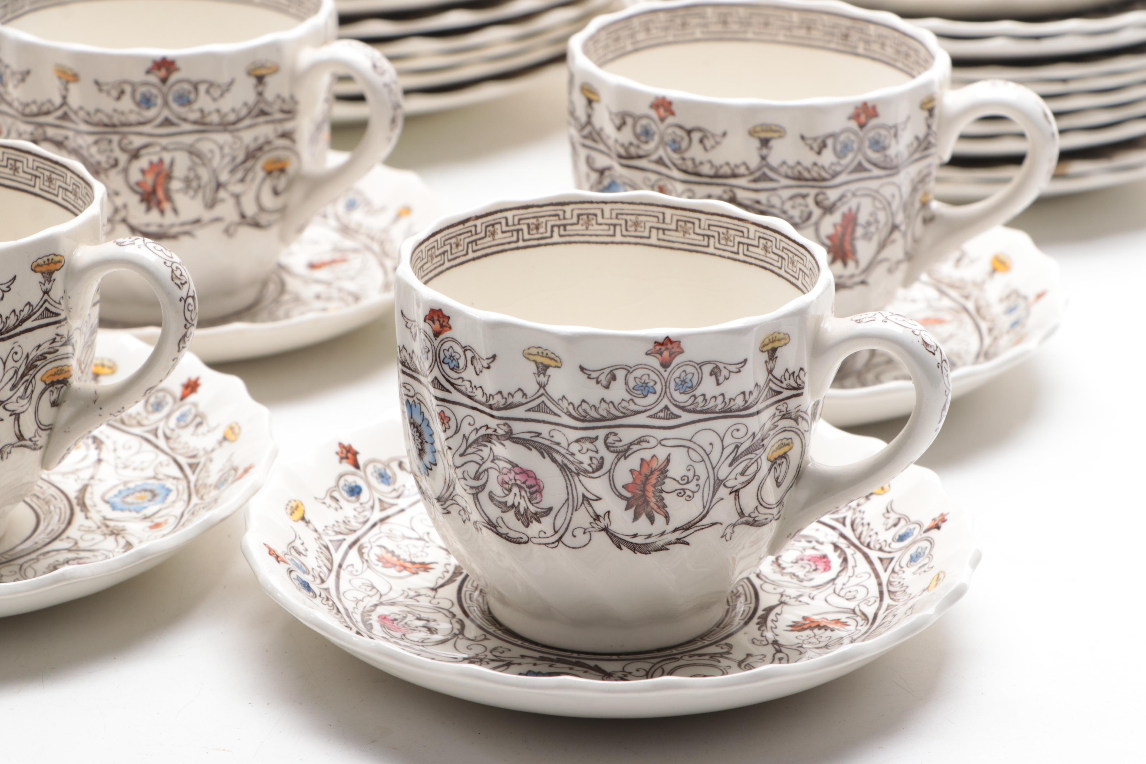Spode "Florence" Earthenware Dinnerware, Mid-20th Century