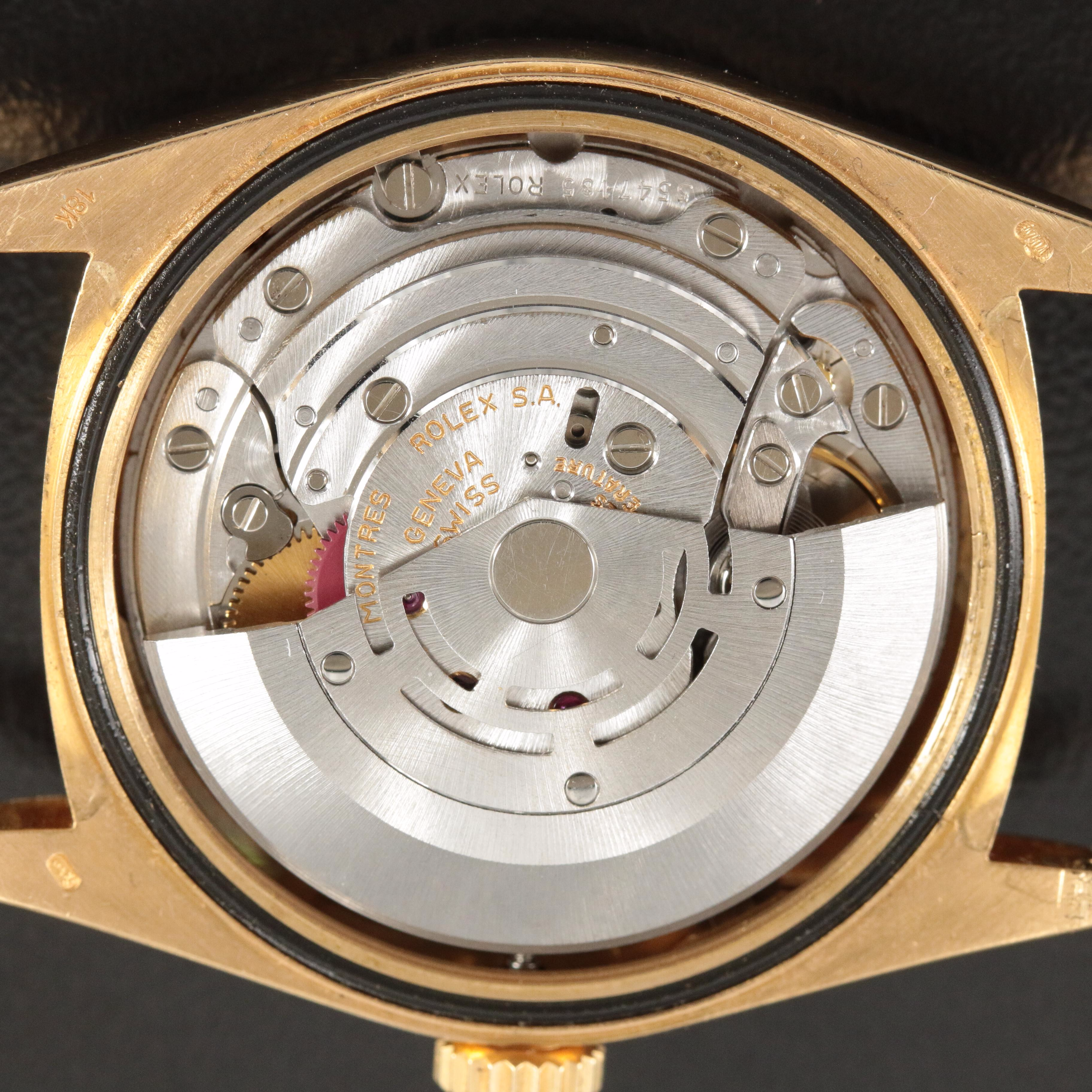 1990 Rolex Custom Diamond Dial Day-Date Watch