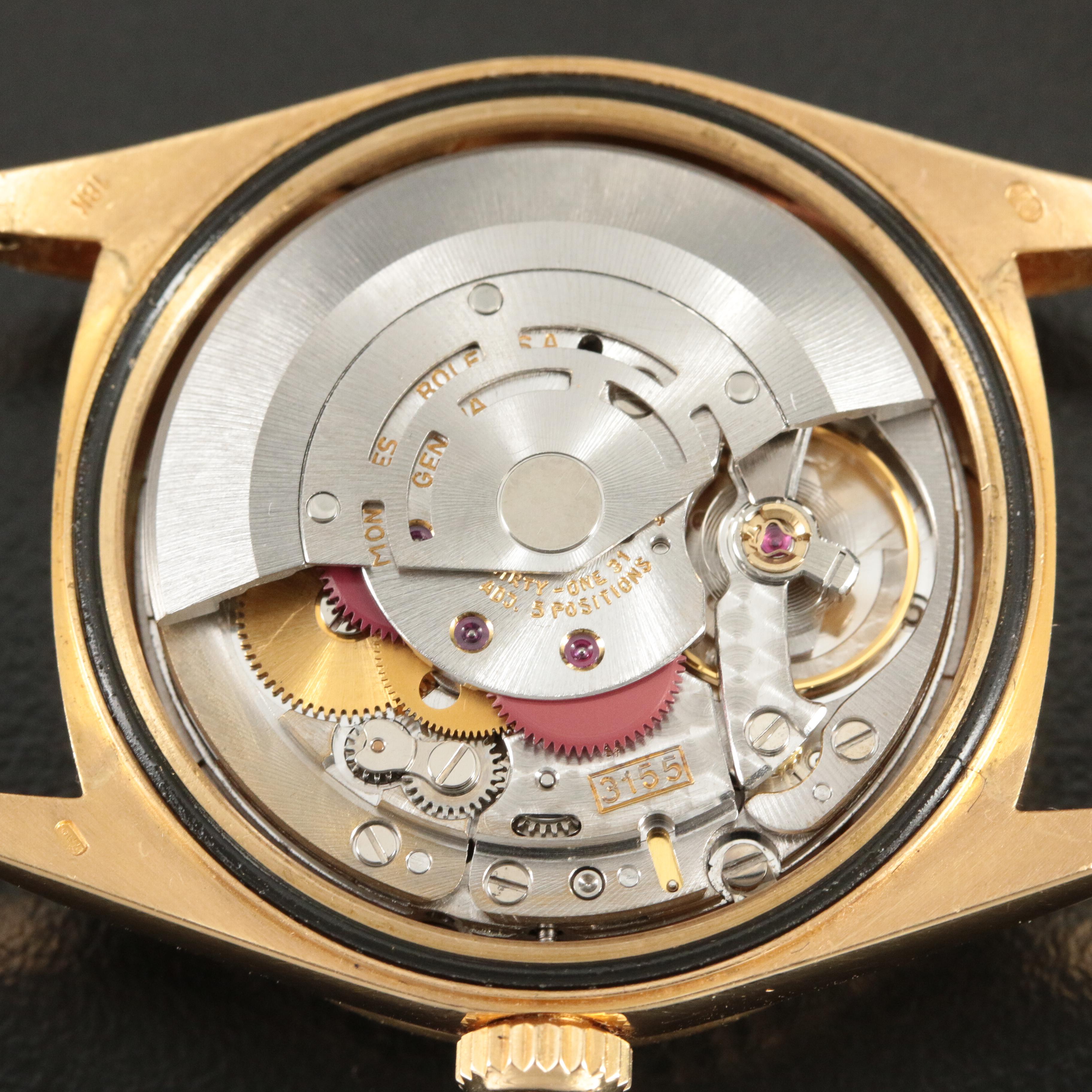 1990 Rolex Custom Diamond Dial Day-Date Watch