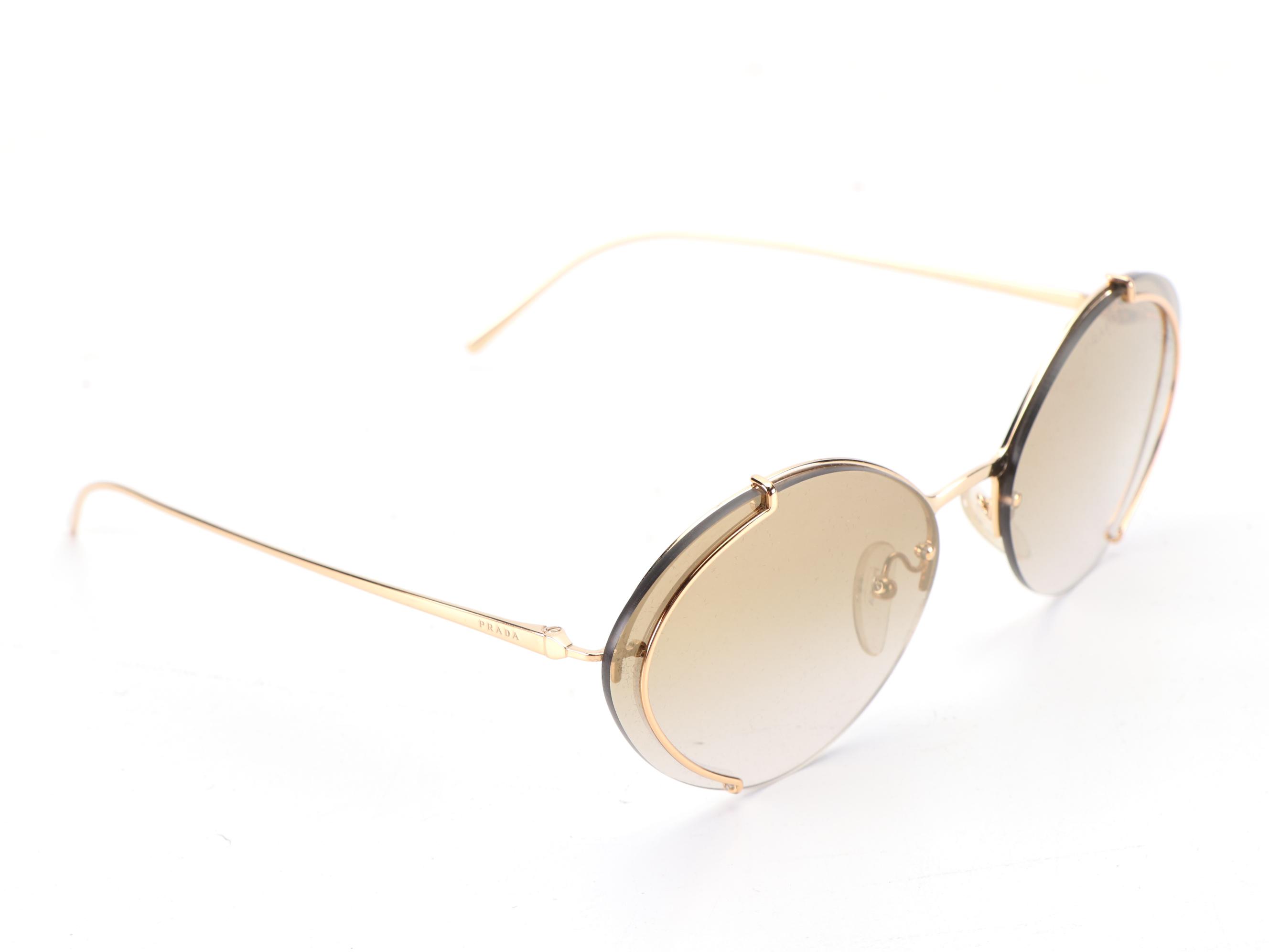 Prada SPR60U Oval Sunglasses with Case and Box