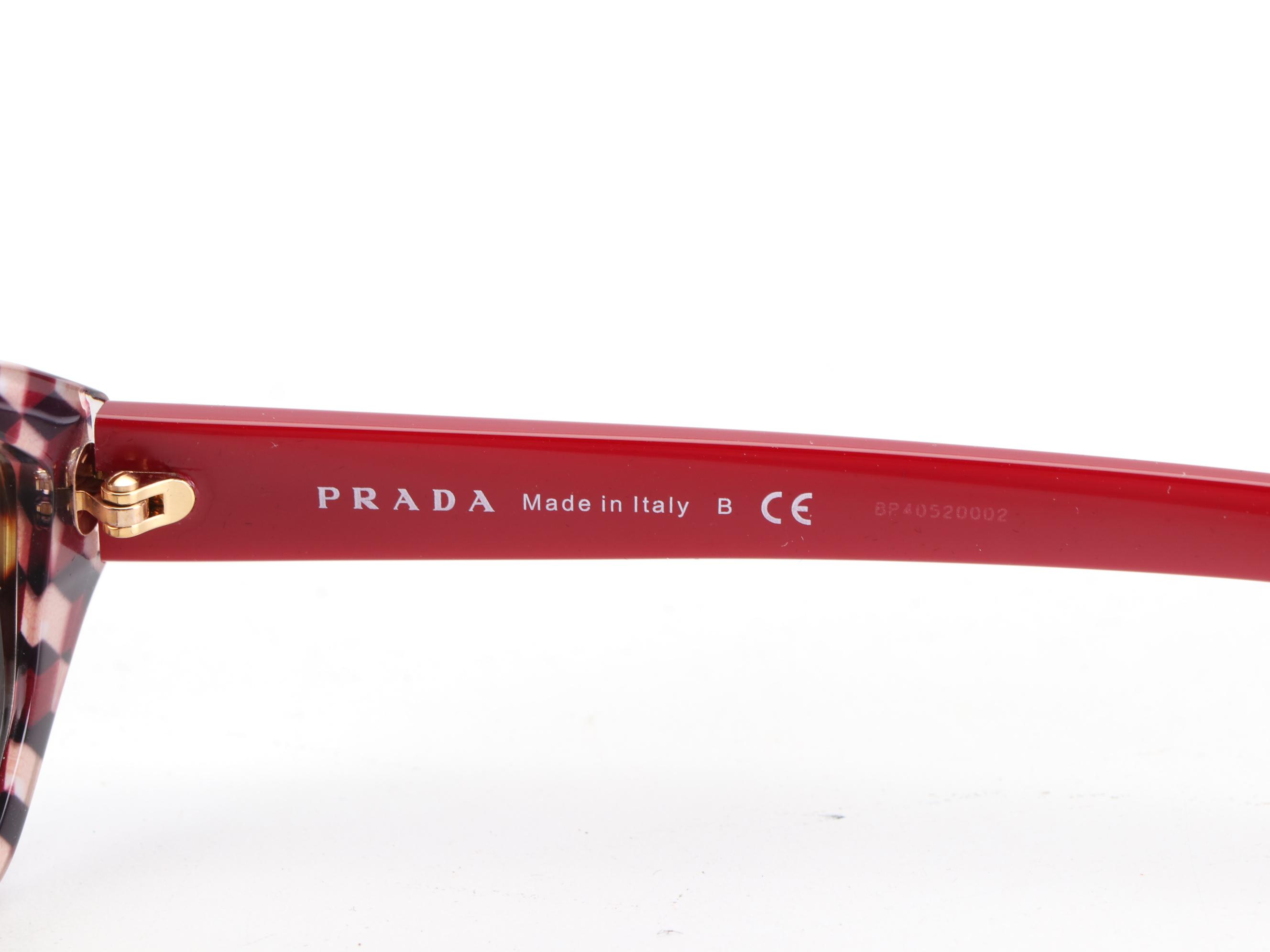Prada SPR20V-F Havana Sunglasses with Case and Box