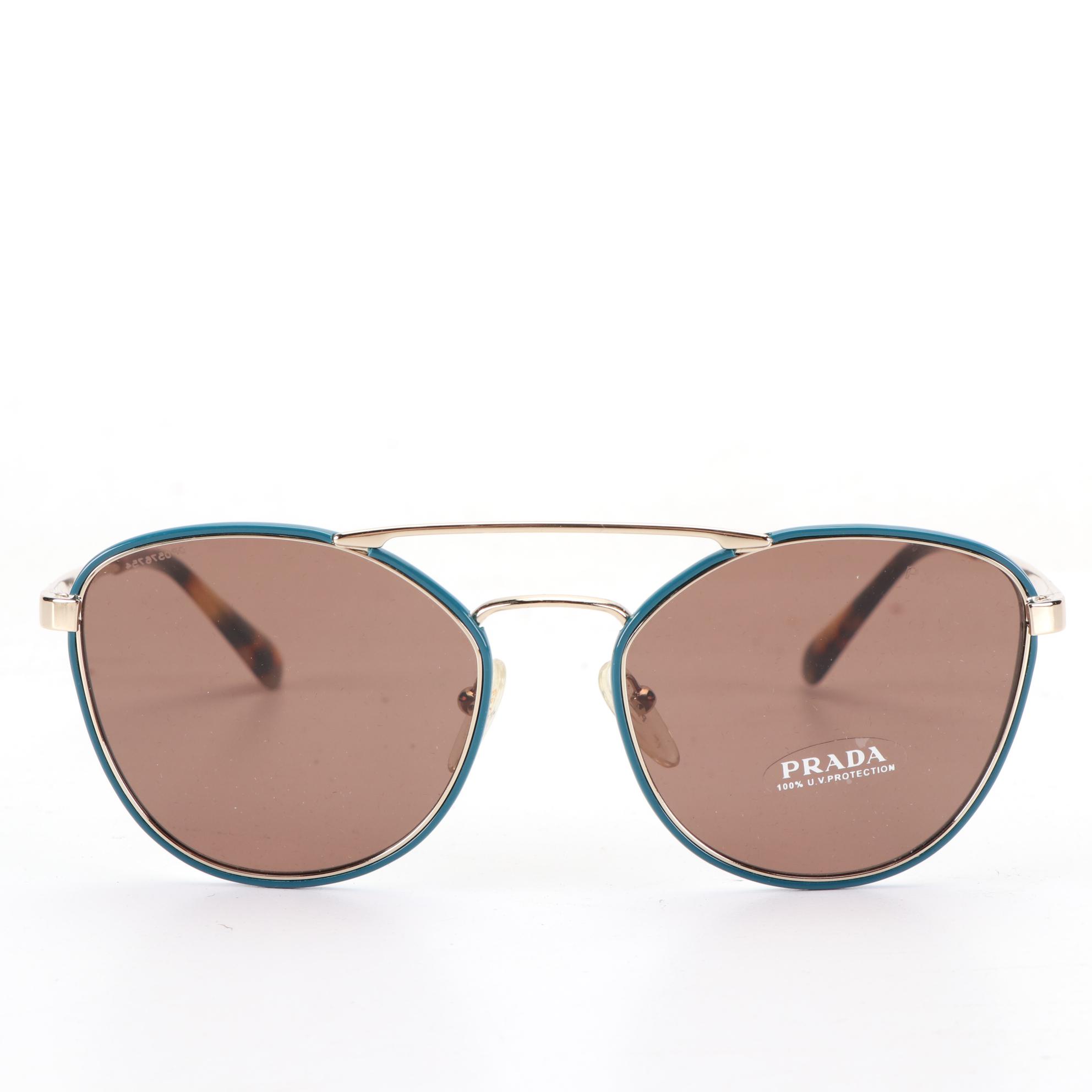 Prada SPR63T Pilot Sunglasses with Case and Box