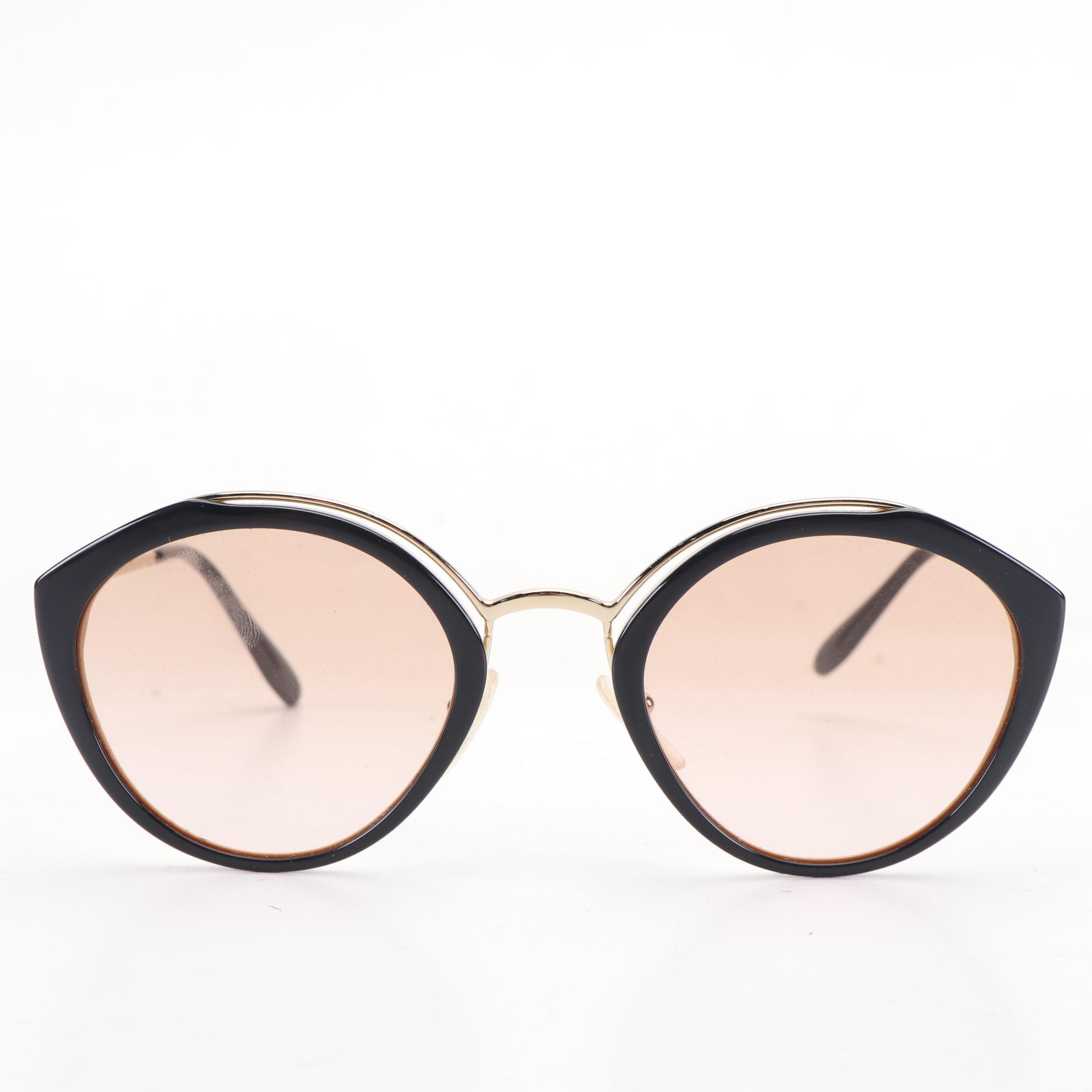 Prada SPR 18U Round Sunglasses with Case and Box