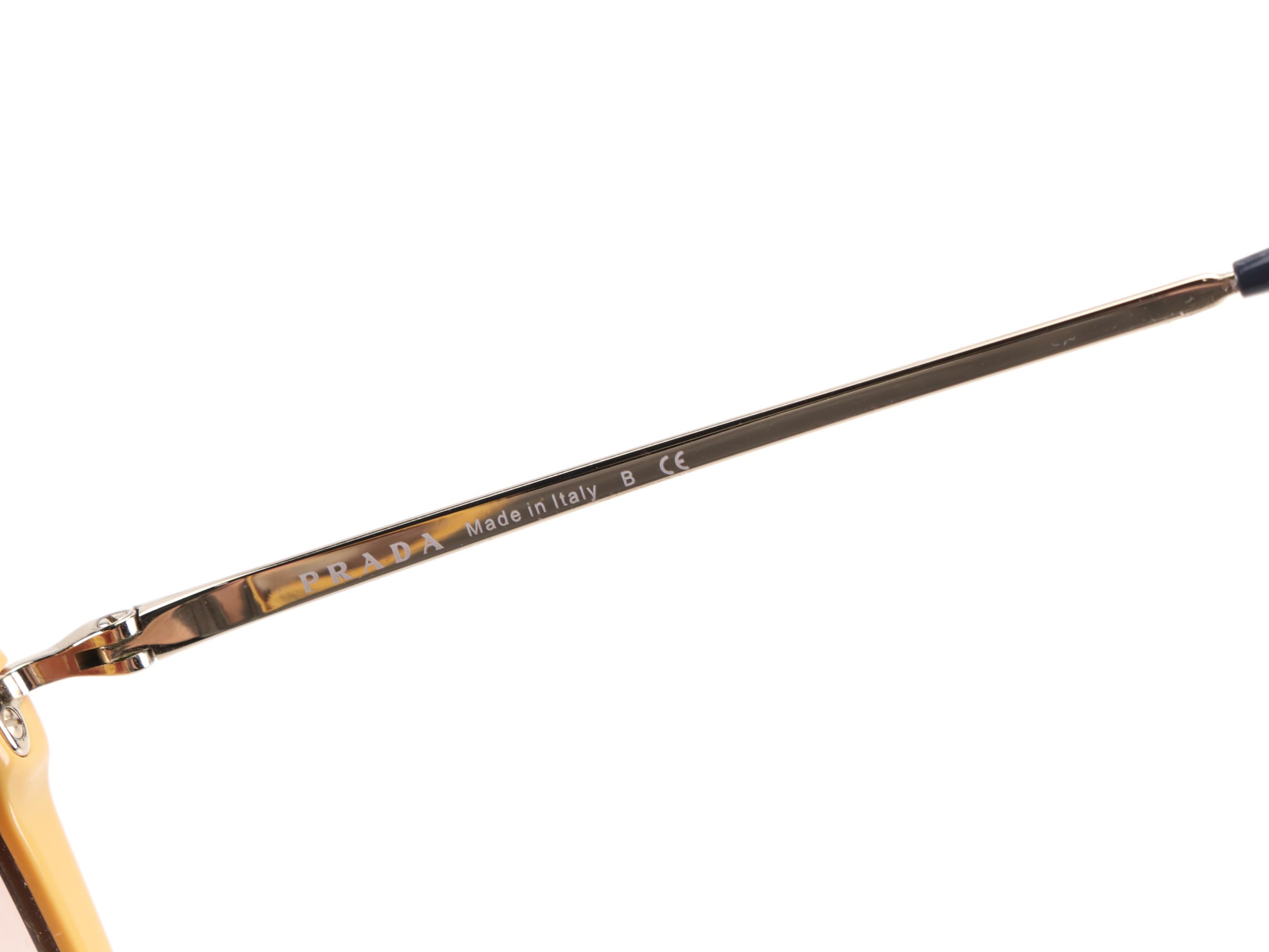 Prada SPR 18U Round Sunglasses with Case and Box