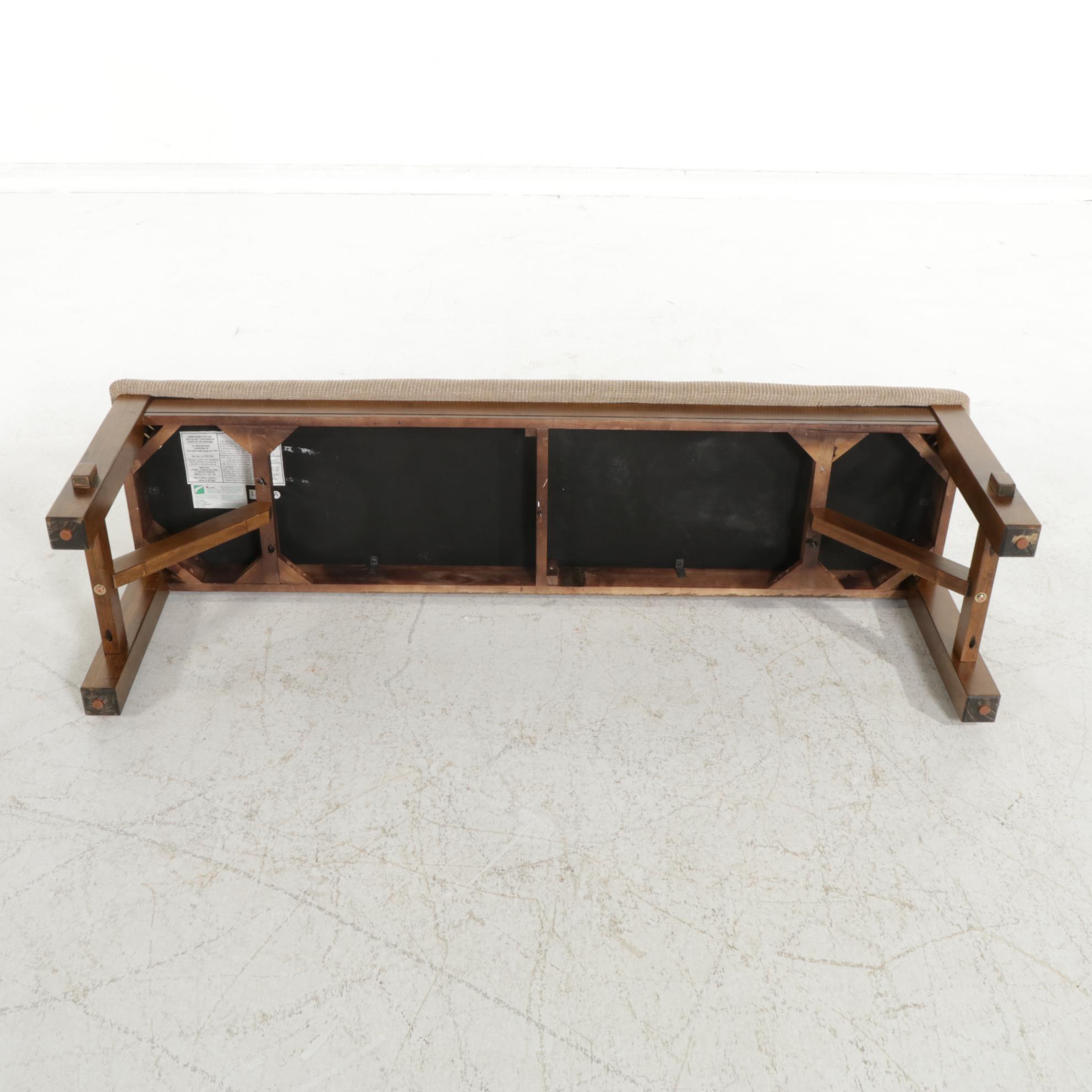 Contemporary Coster Dining Table with Four Chairs and Bench