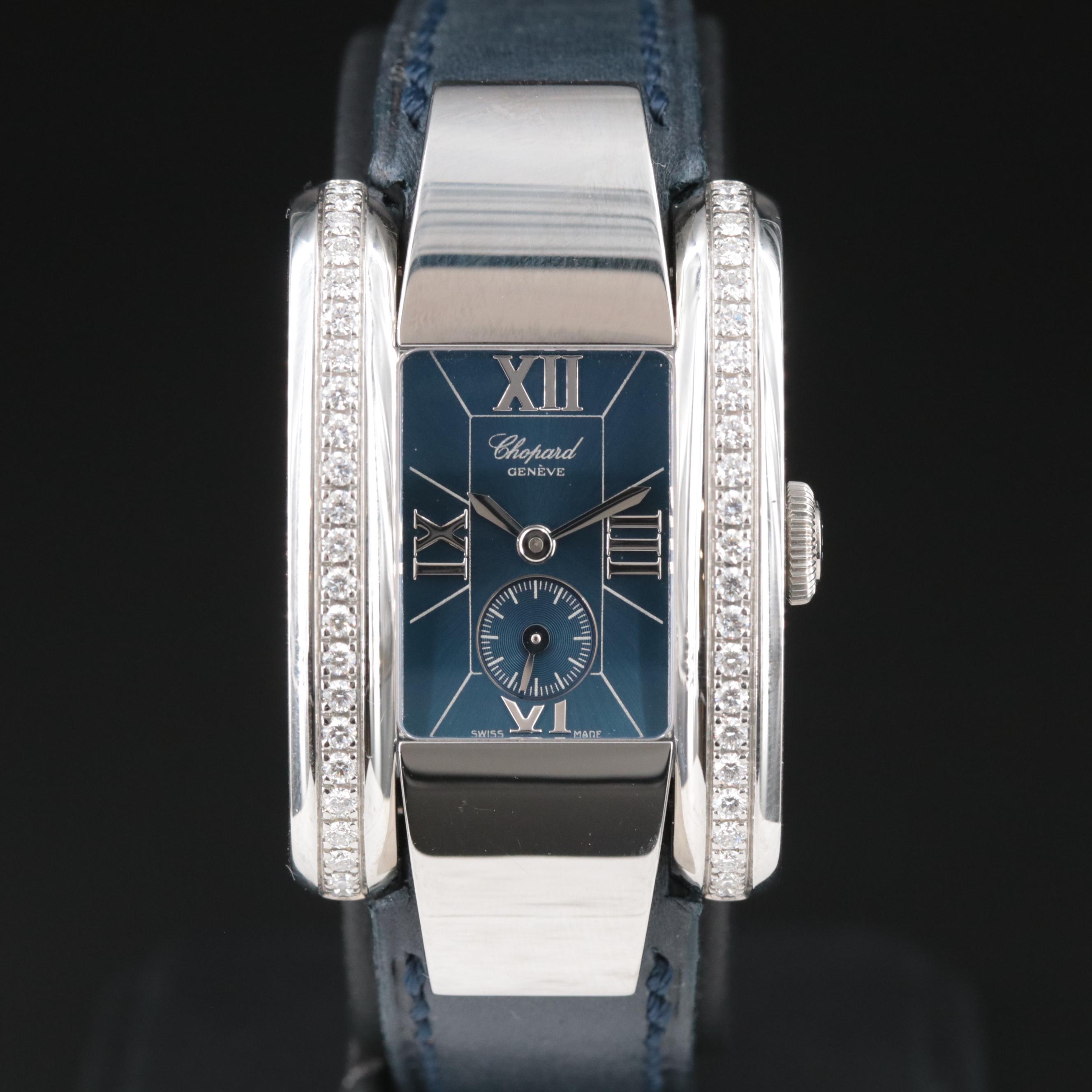 Chopard La Strada Diamond, Stainless Steel, Blue Dial Watch