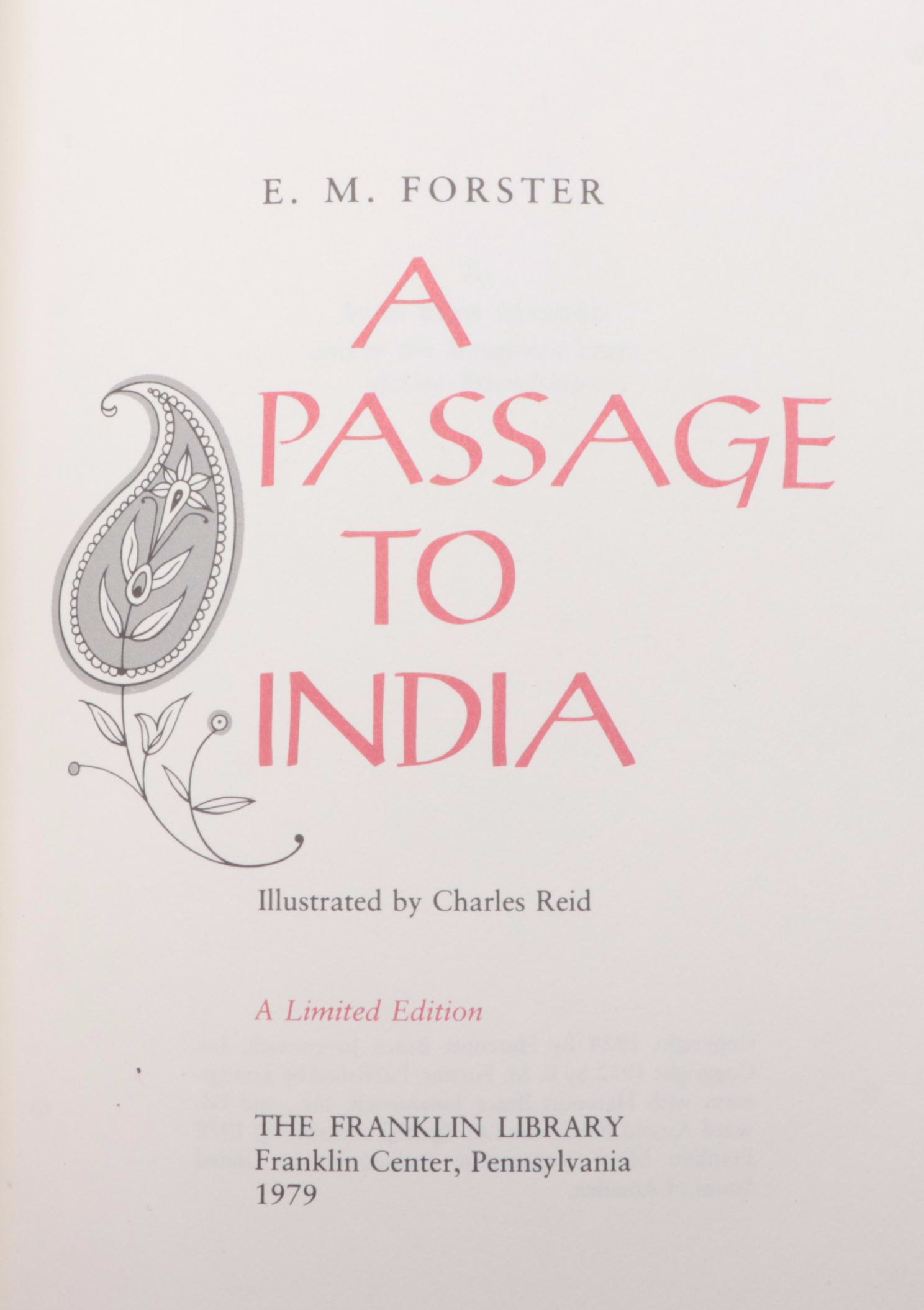 Franklin Library "A Passage to India" by E. M. Forester and More Books
