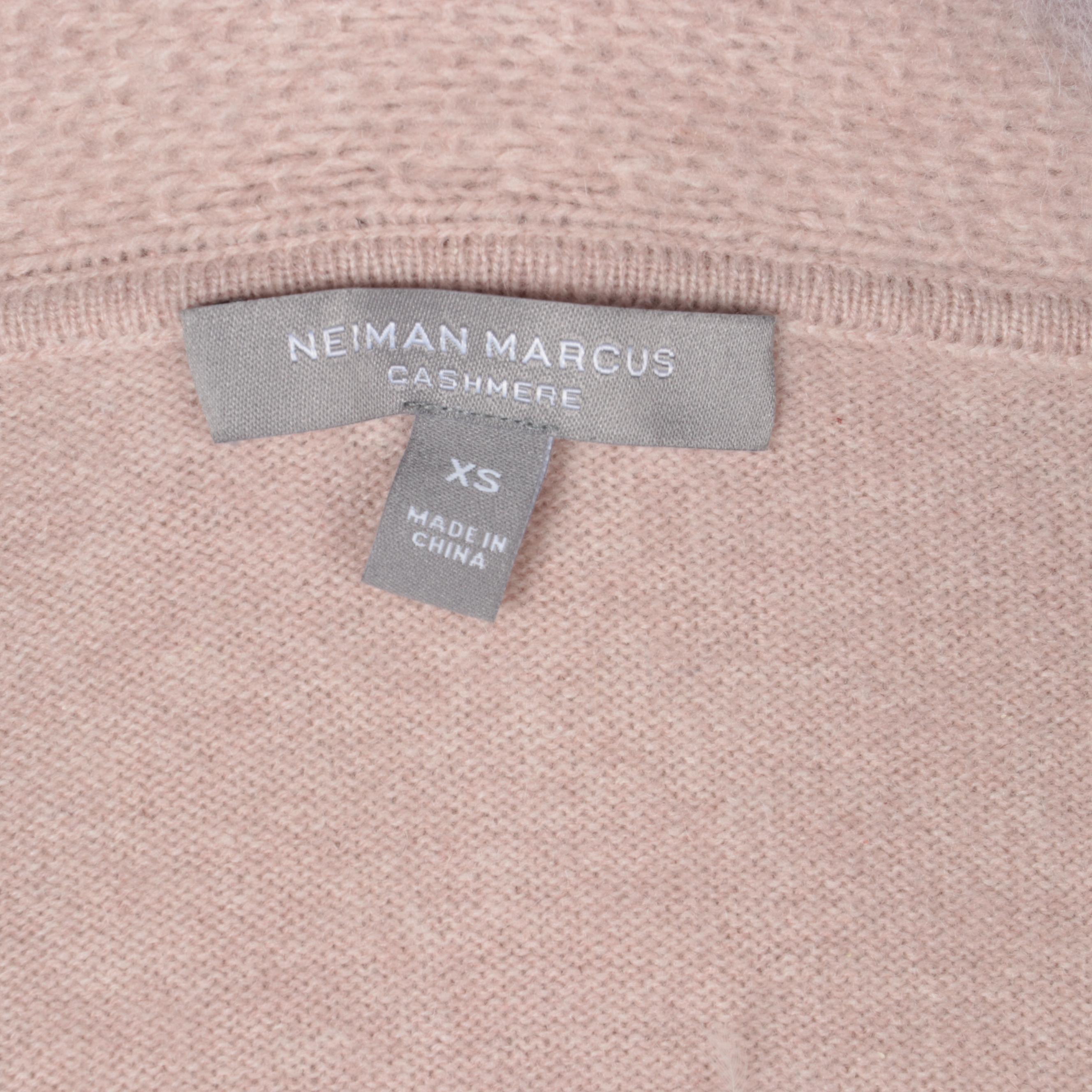 Neiman Marcus Blush Pink Cashmere Duster Cardigan