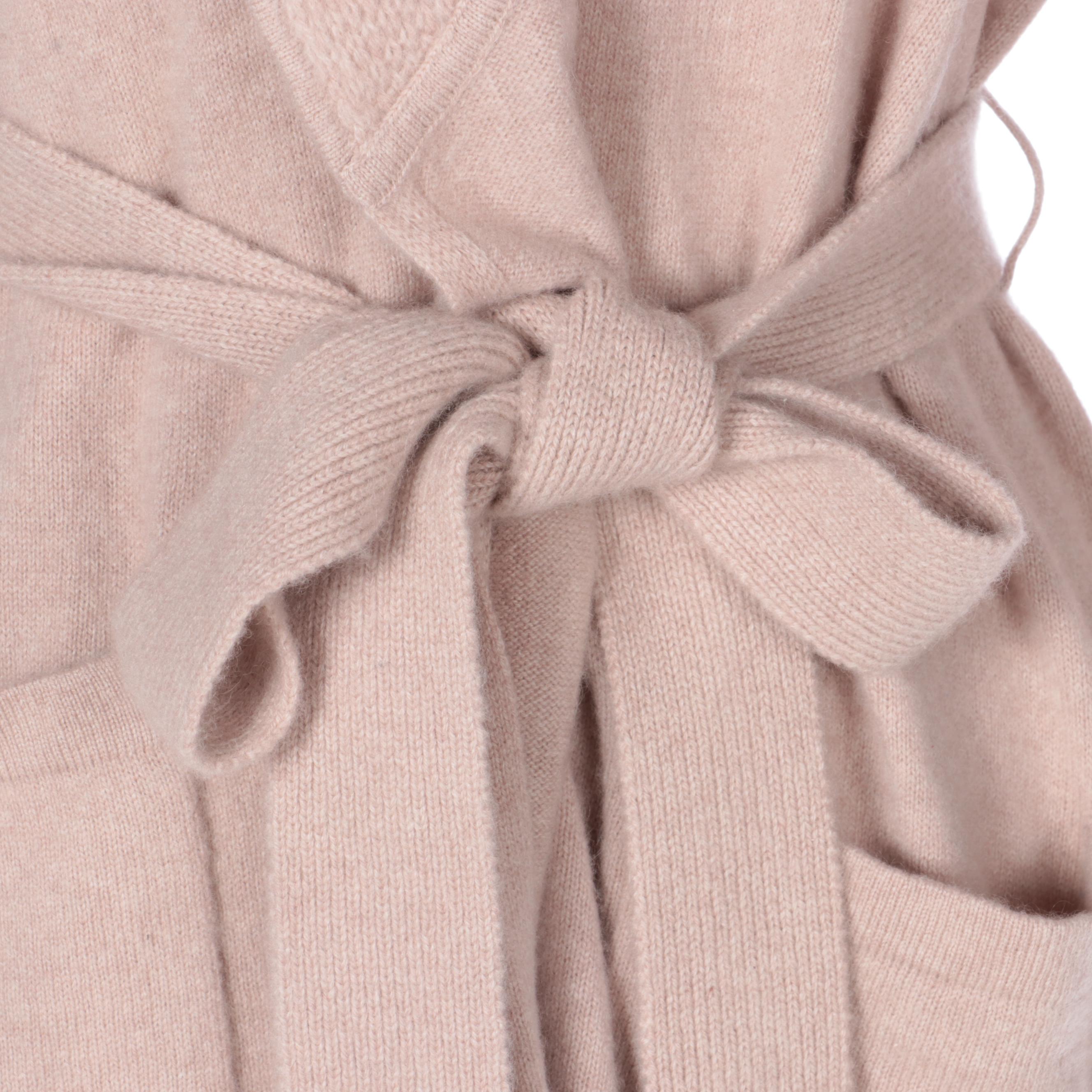 Neiman Marcus Blush Pink Cashmere Duster Cardigan
