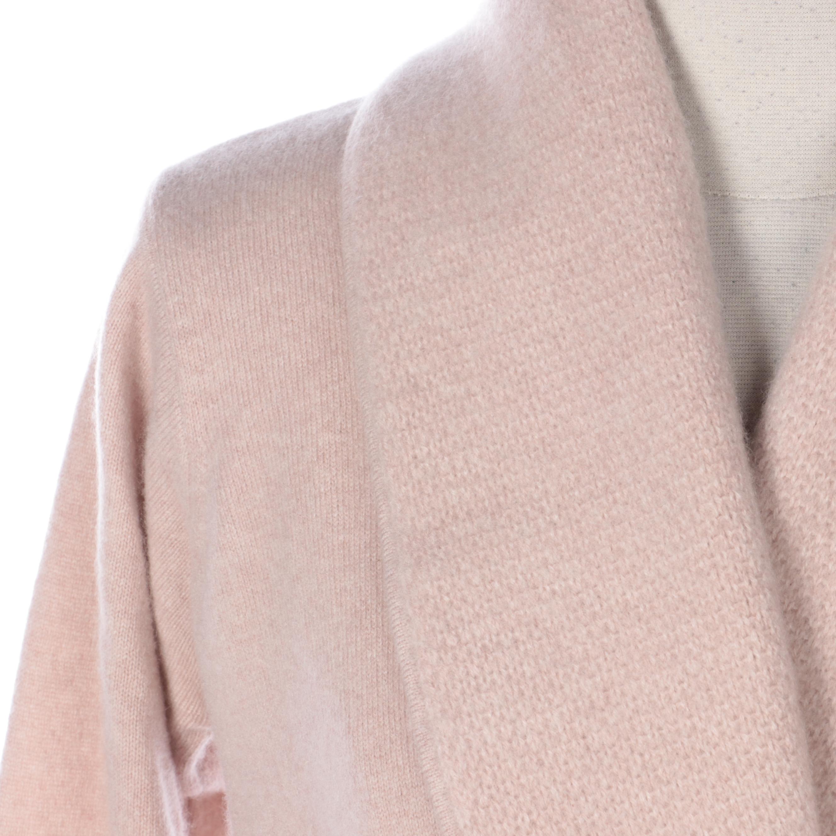 Neiman Marcus Blush Pink Cashmere Duster Cardigan