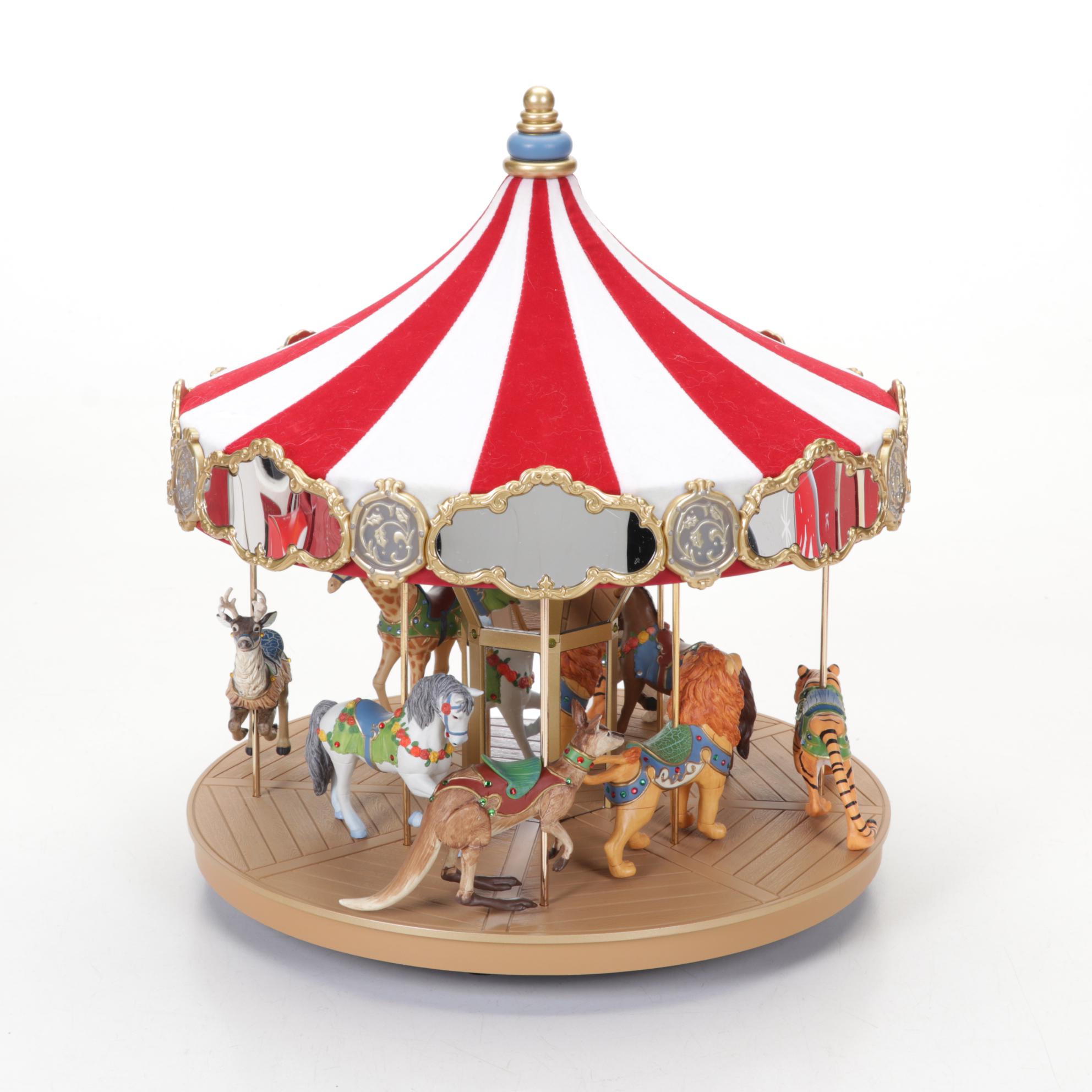 Hallmark Keepsake Musical Carousel and Ornaments in Boxes