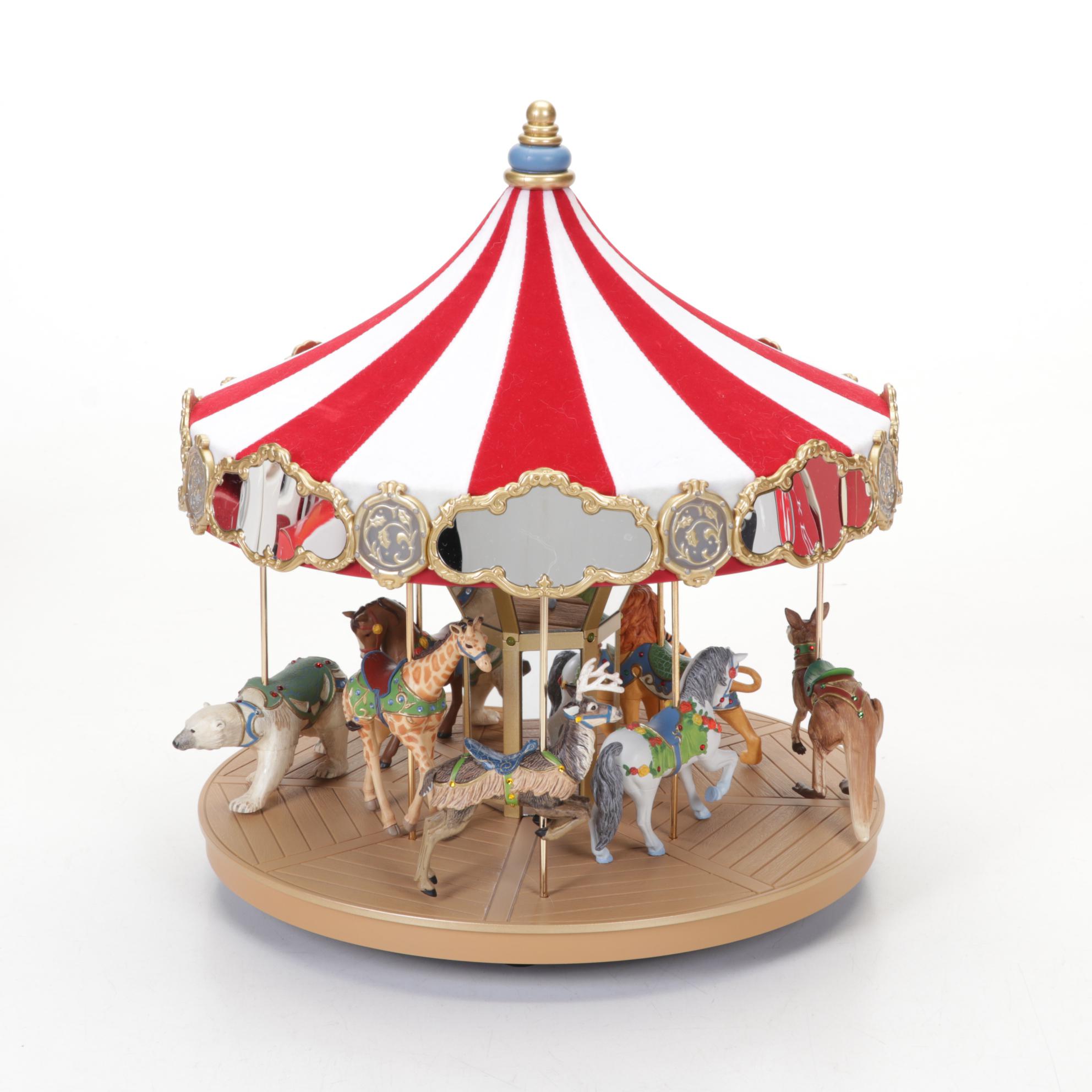 Hallmark Keepsake Musical Carousel and Ornaments in Boxes
