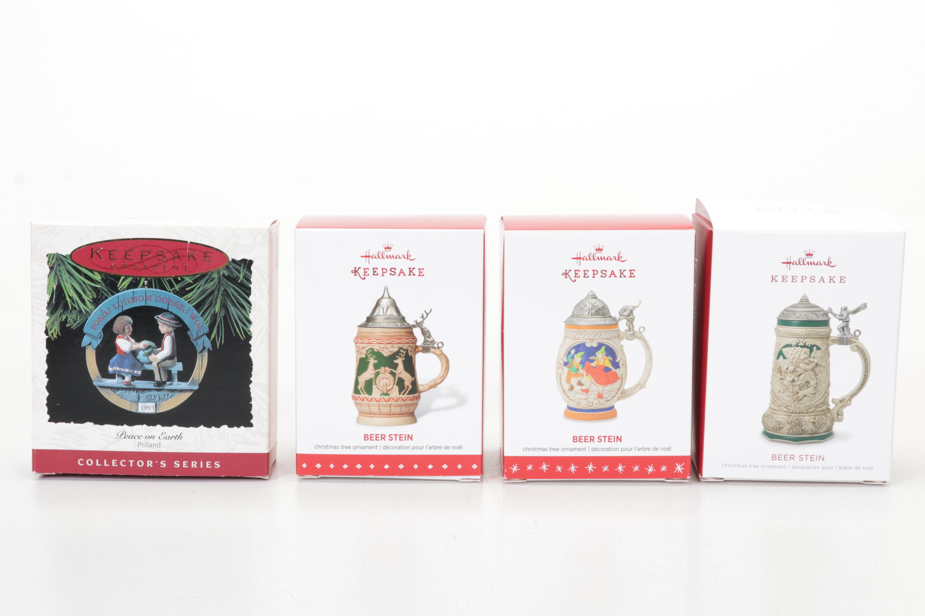 Hallmark Keepsake Musical Carousel and Ornaments in Boxes