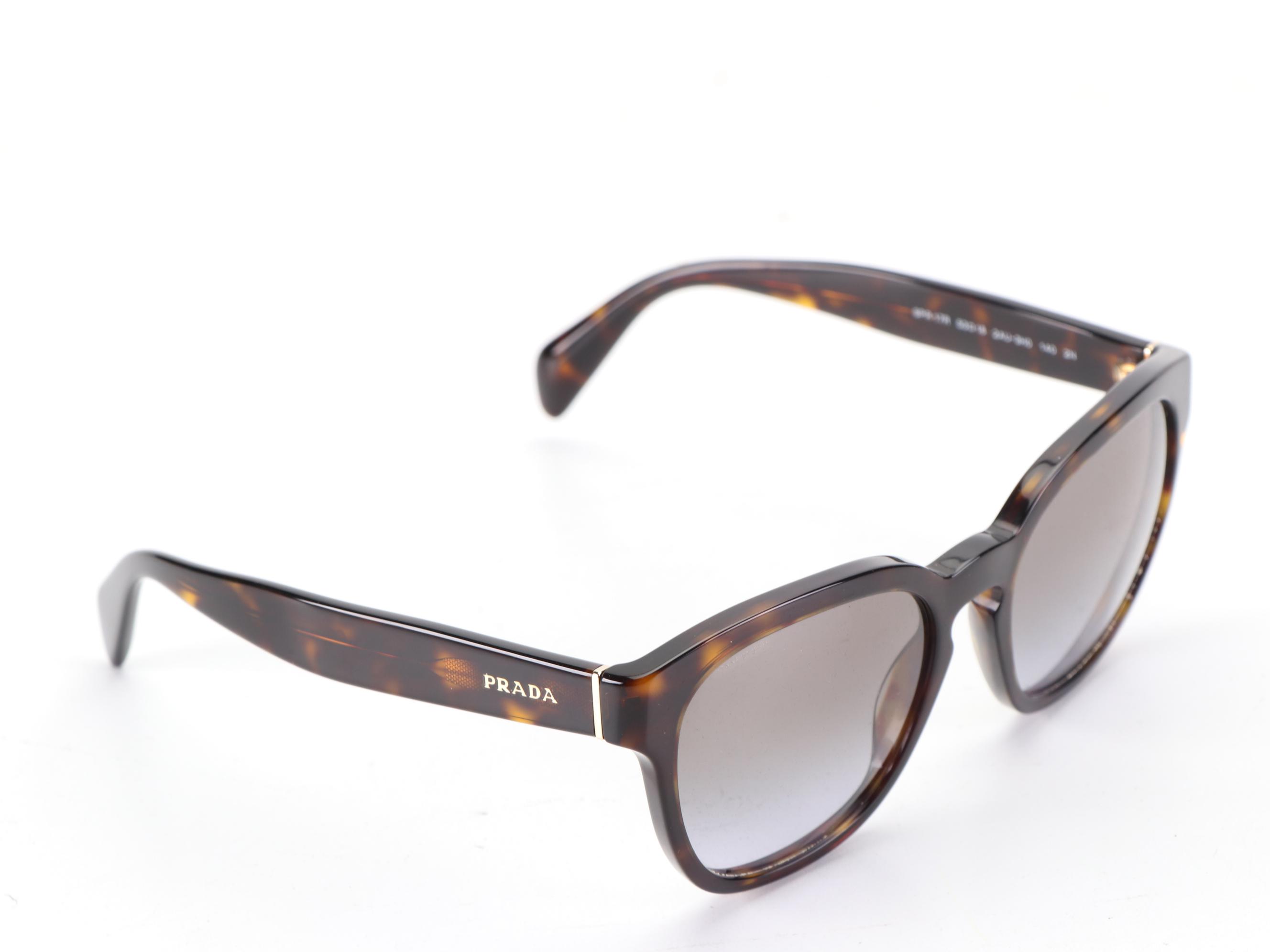 Prada SPR17R Square Sunglasses with Case and Box