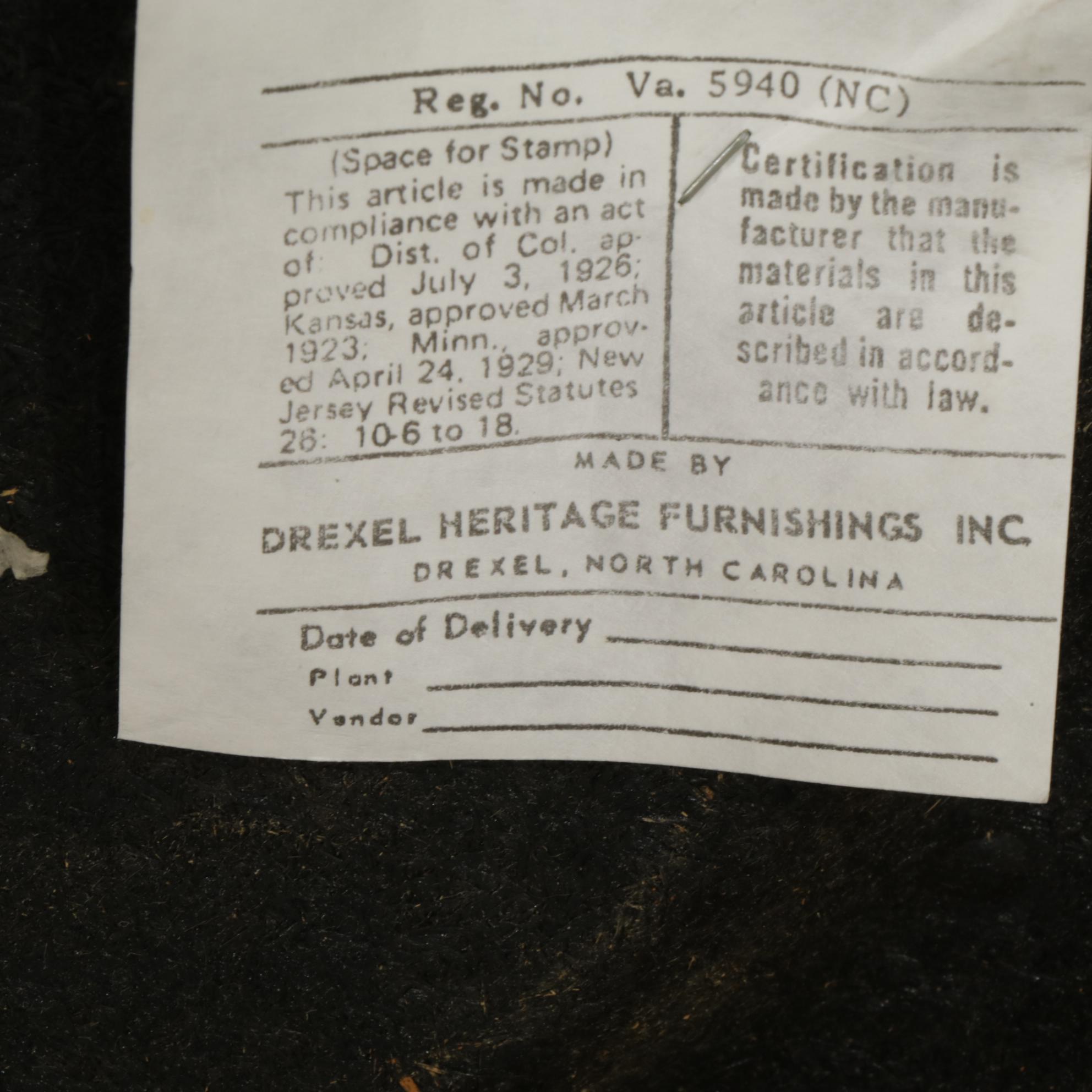 Drexel Heritage "Grand Villa" Dining Table with Four Chairs, Late 20th Century