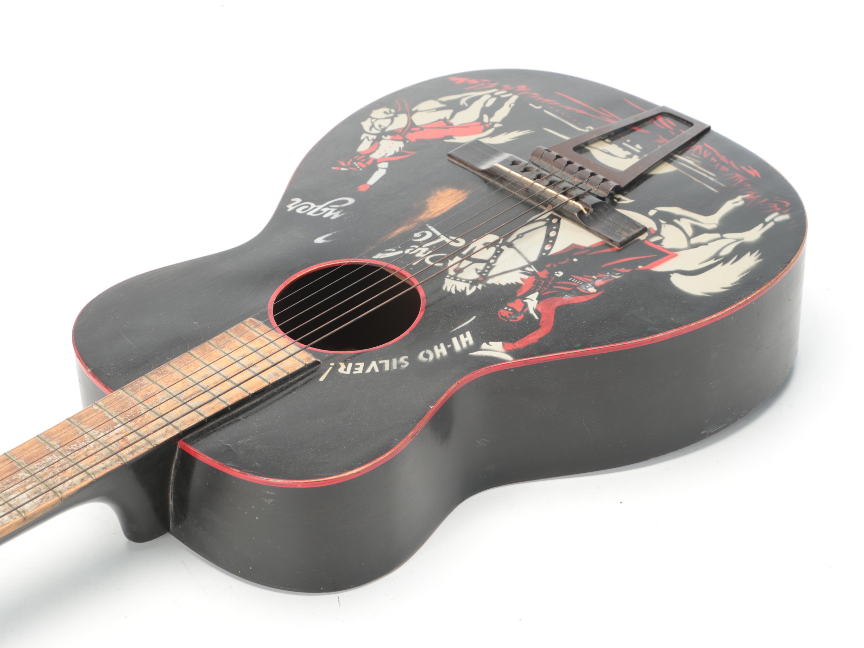 Supertone "Lone Ranger" Wood Parlor Guitar, Mid-20th Century