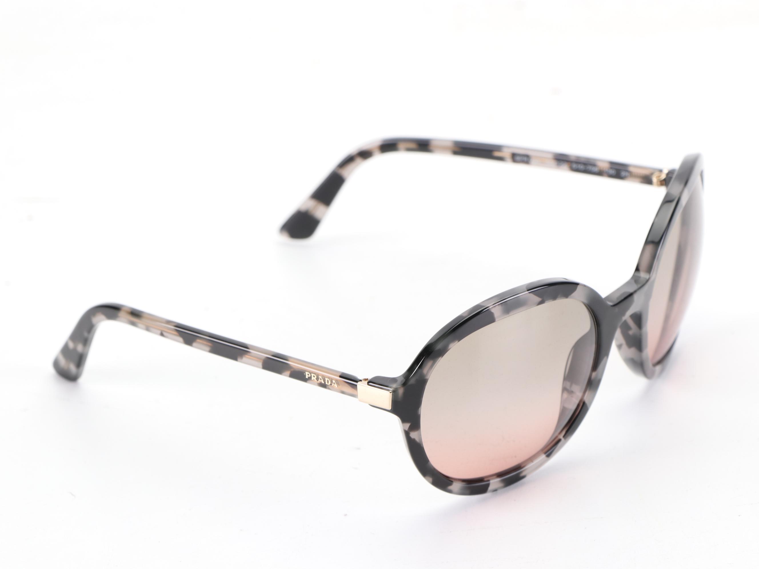 Prada SPR09V Round Sunglasses with Case and Box