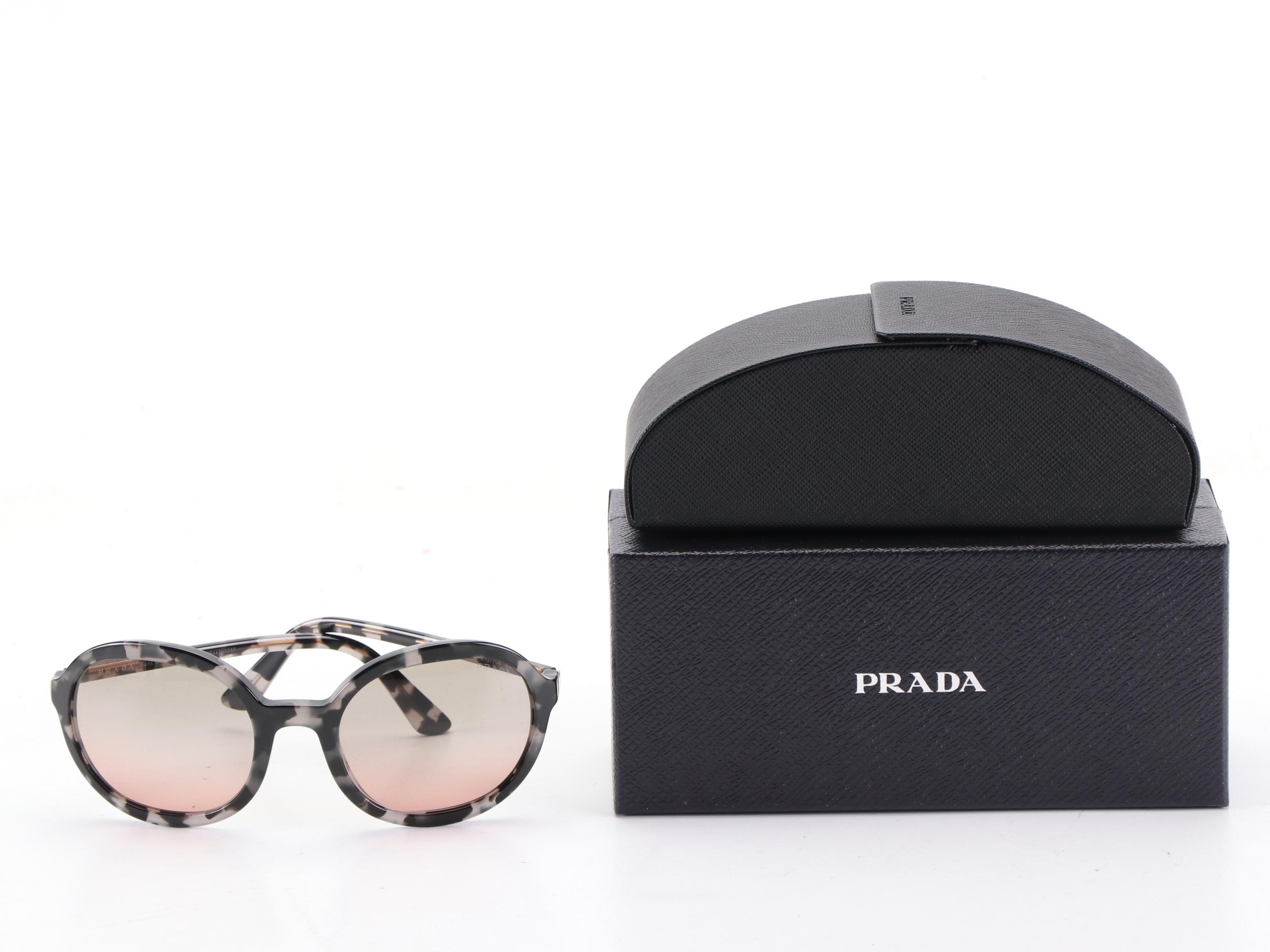 Prada SPR09V Round Sunglasses with Case and Box
