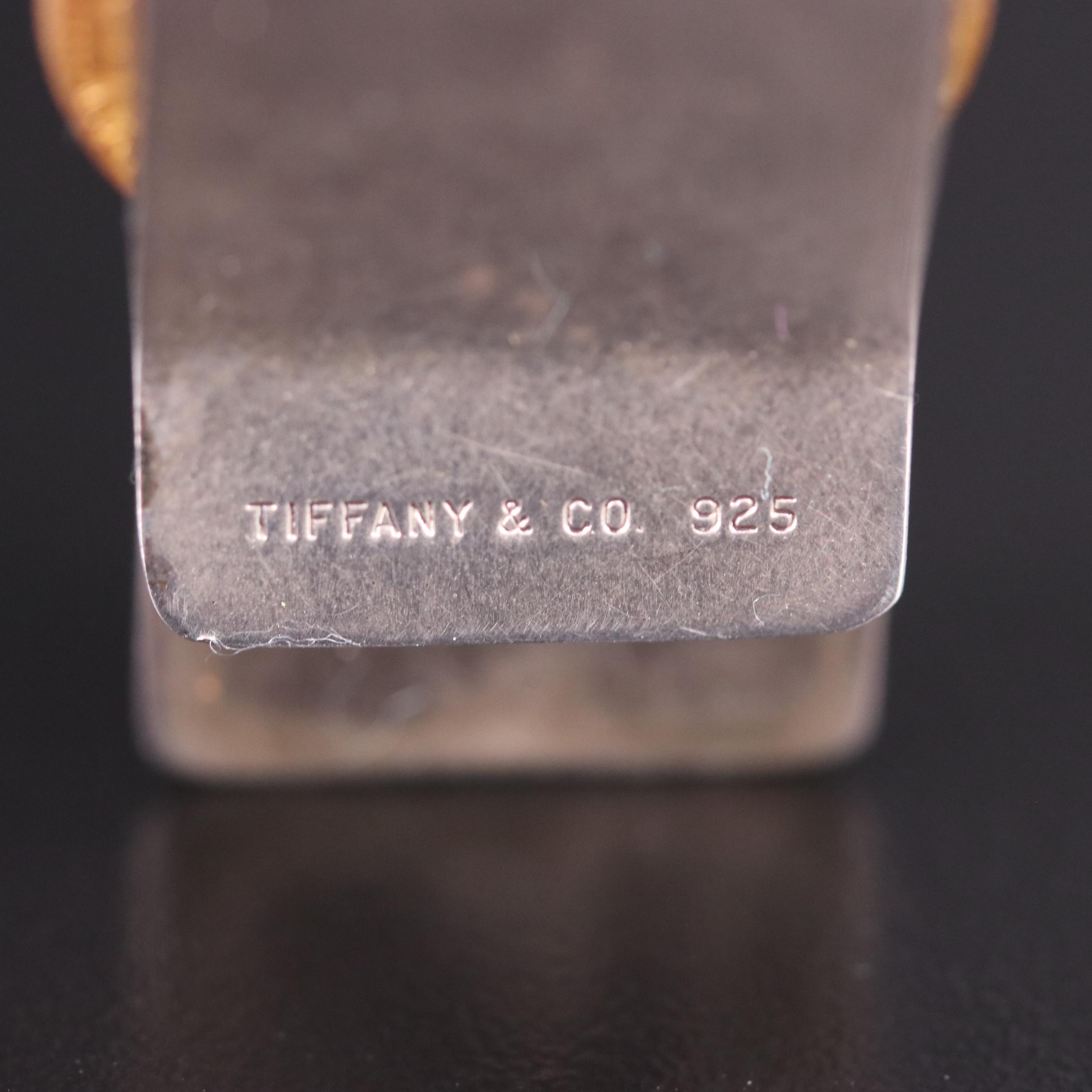Tiffany .925 Silver Money Clip With a 1911 Indian Five Dollar Gold Coin