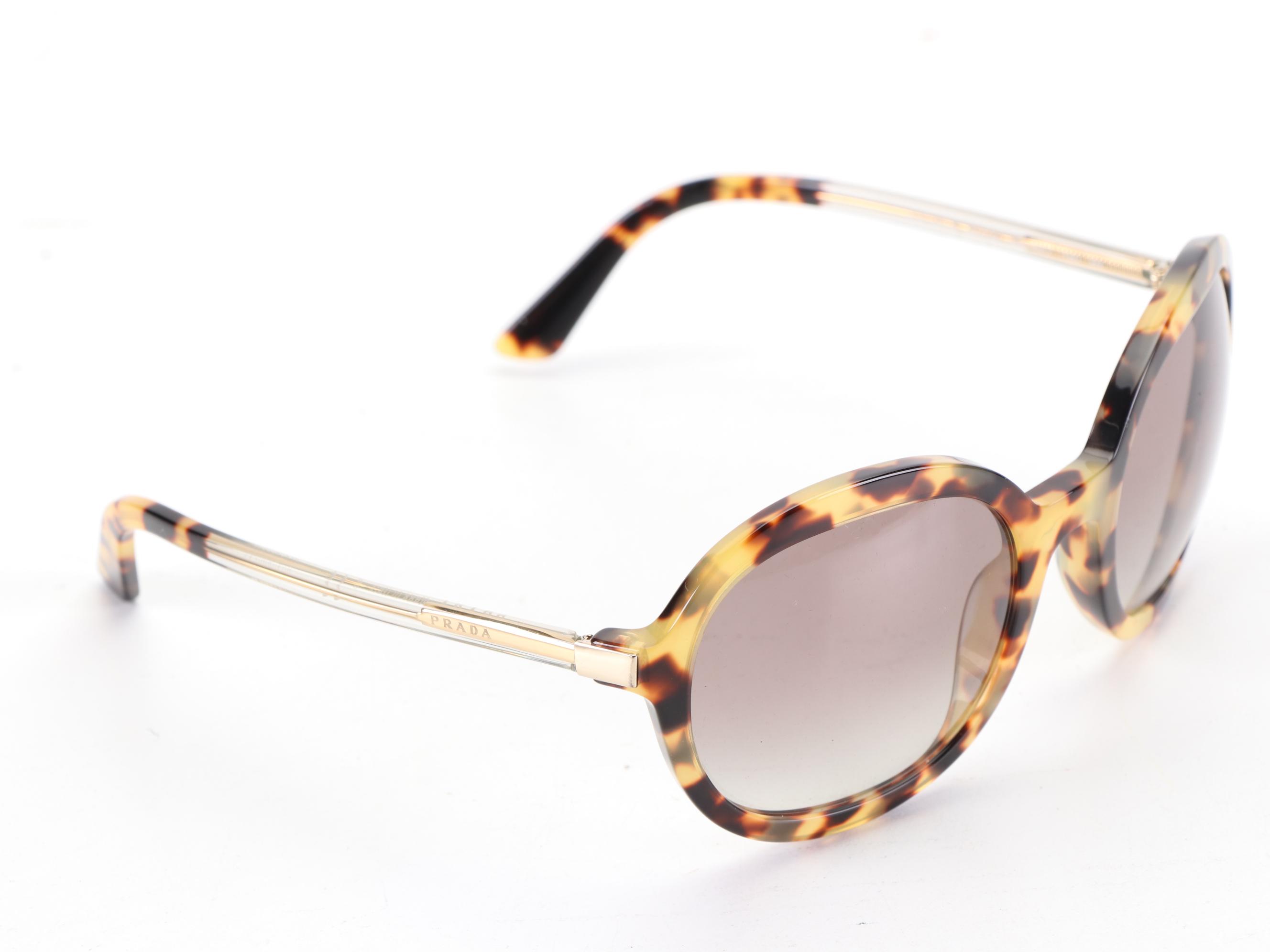 Prada SPR09V-F Round Sunglasses with Case and Box