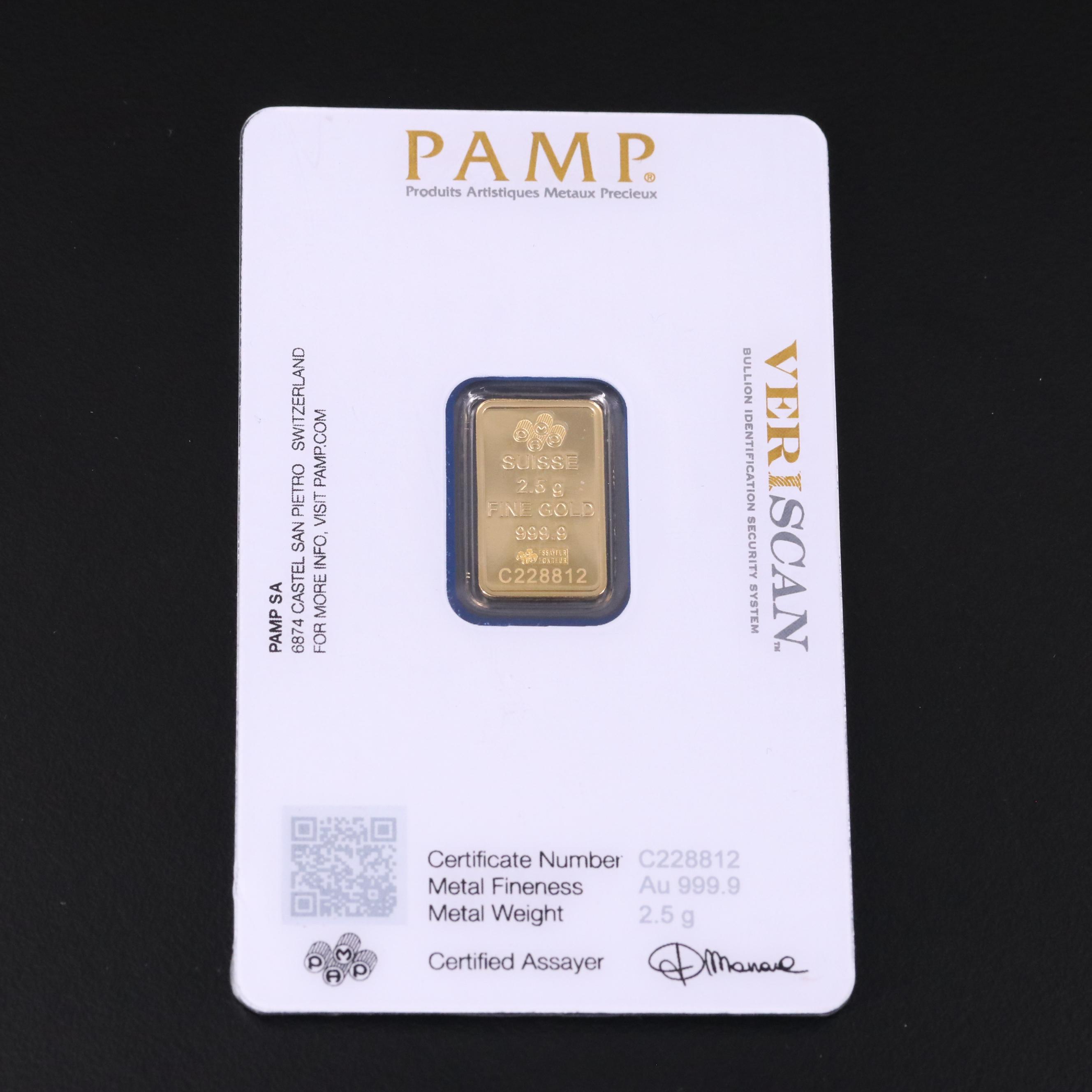 Two Small Swiss .999 Gold Bars