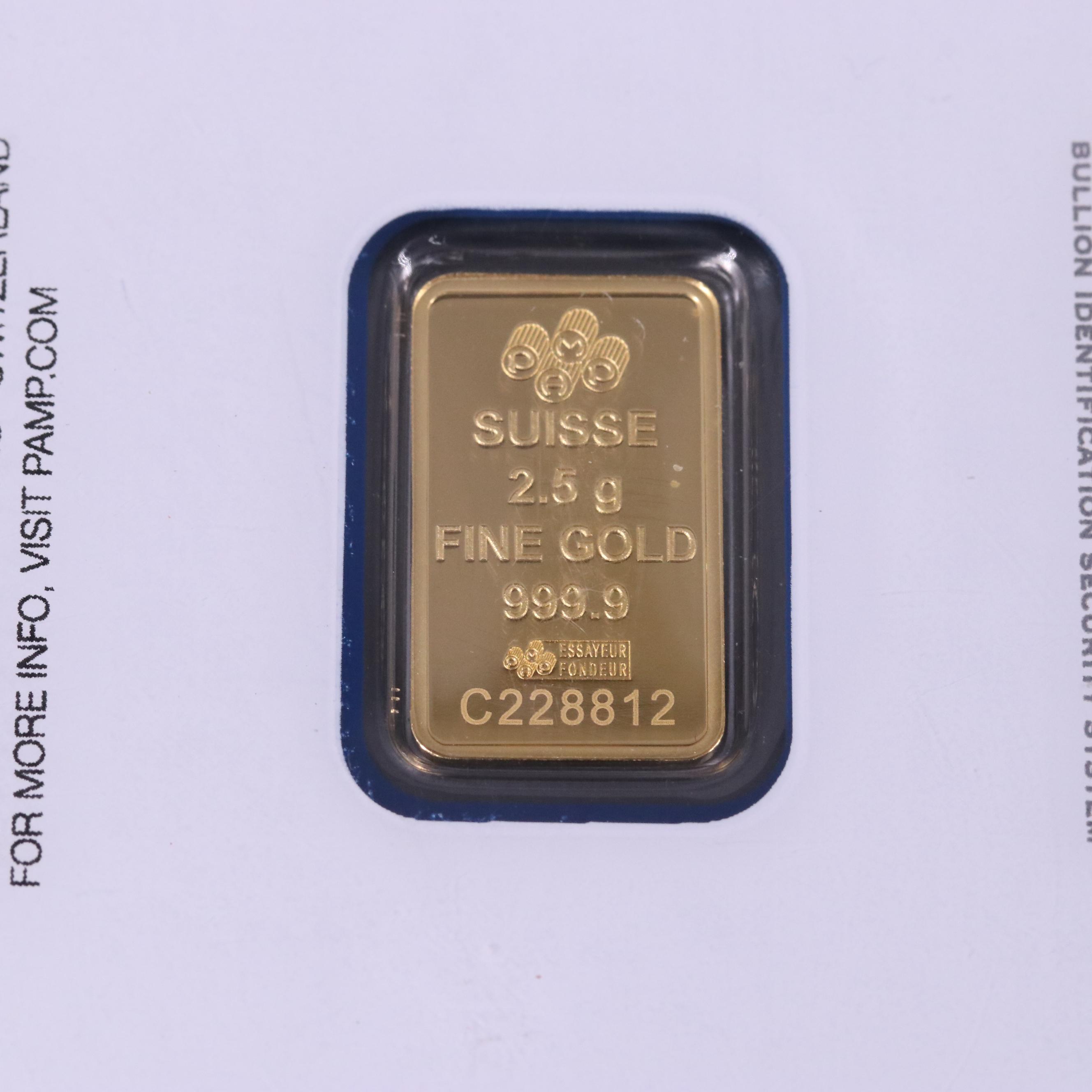 Two Small Swiss .999 Gold Bars
