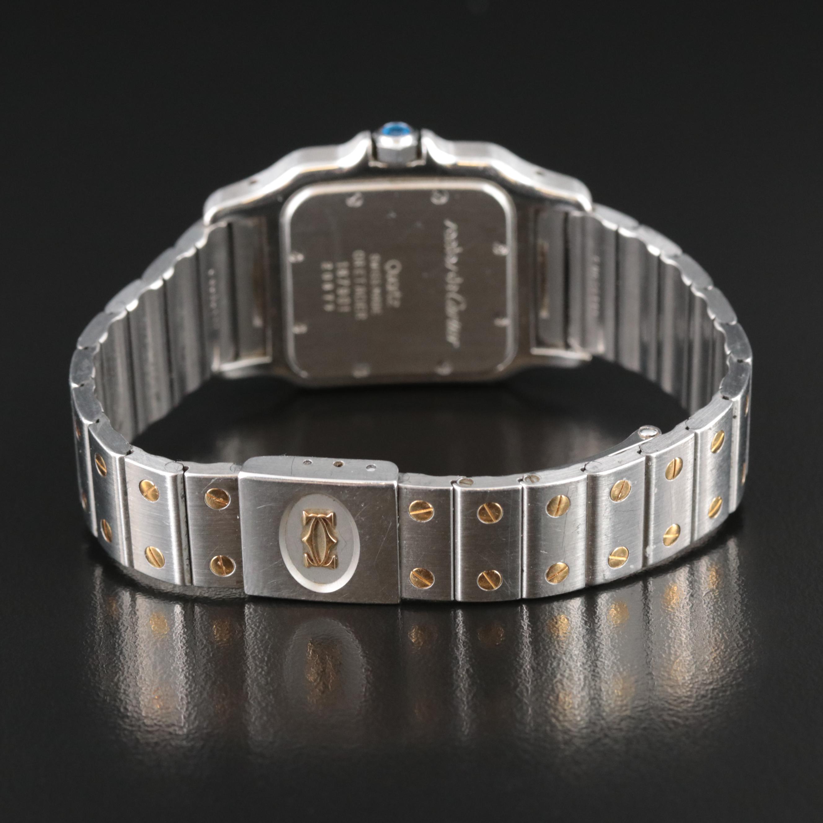 18K and Stainless Steel Cartier Santos de Cartier Quartz Watch