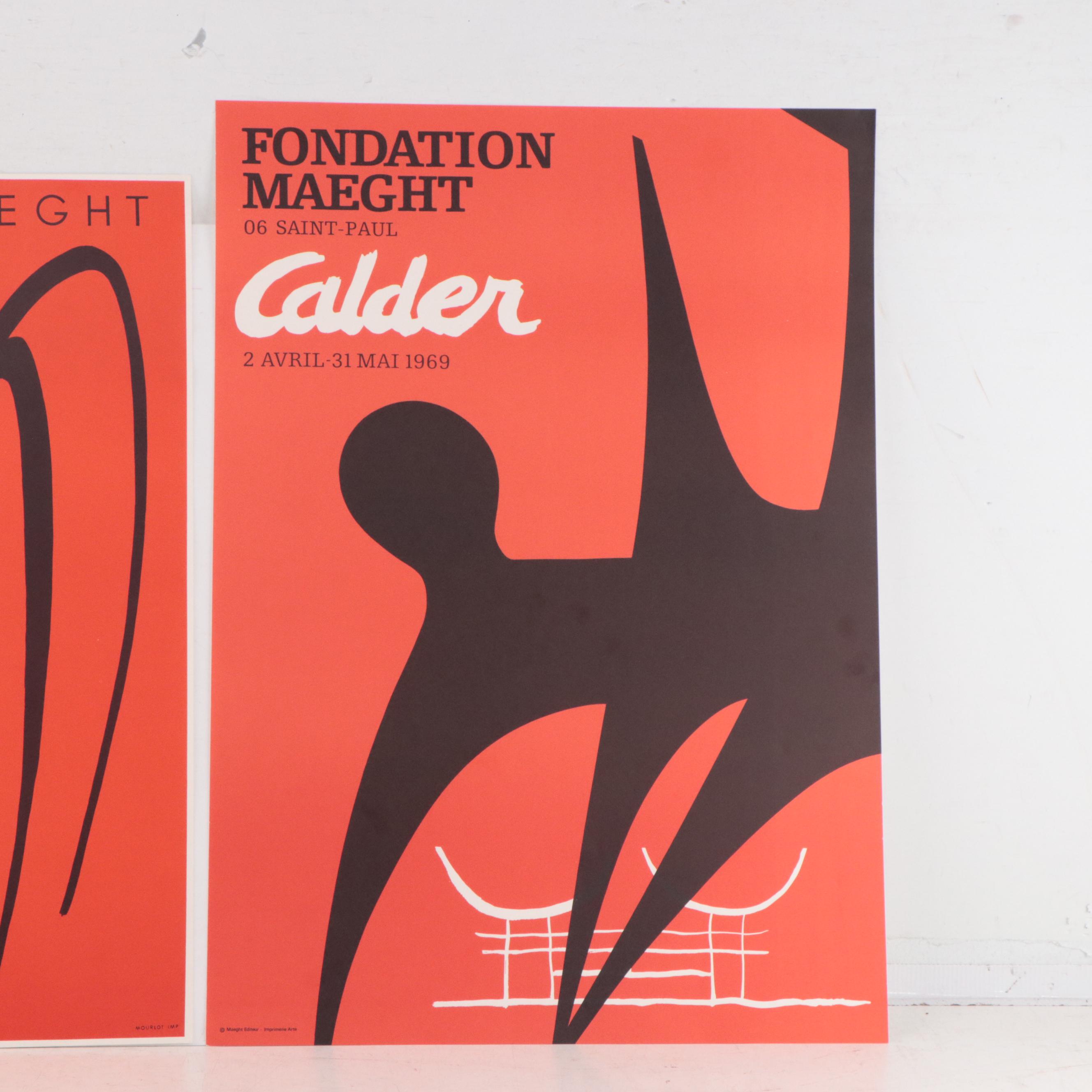 Alexander Calder Color Lithograph Posters for Maeght, 1959 and 1969
