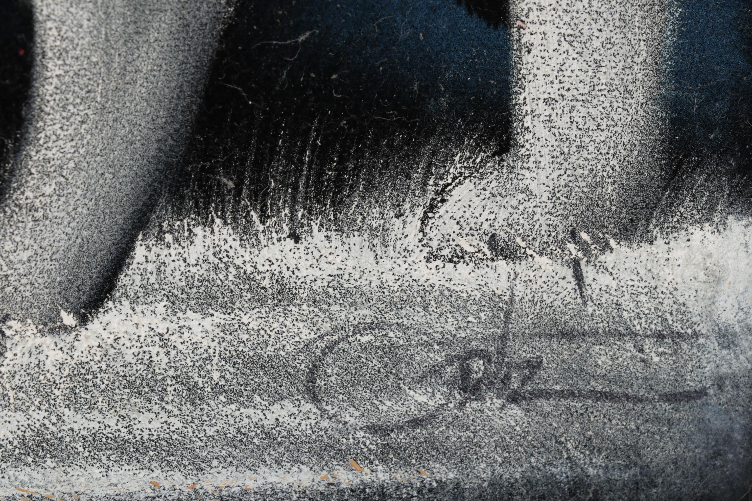 Folk Art Oil Paintings on Velvet of Wolves, Late 20th Century