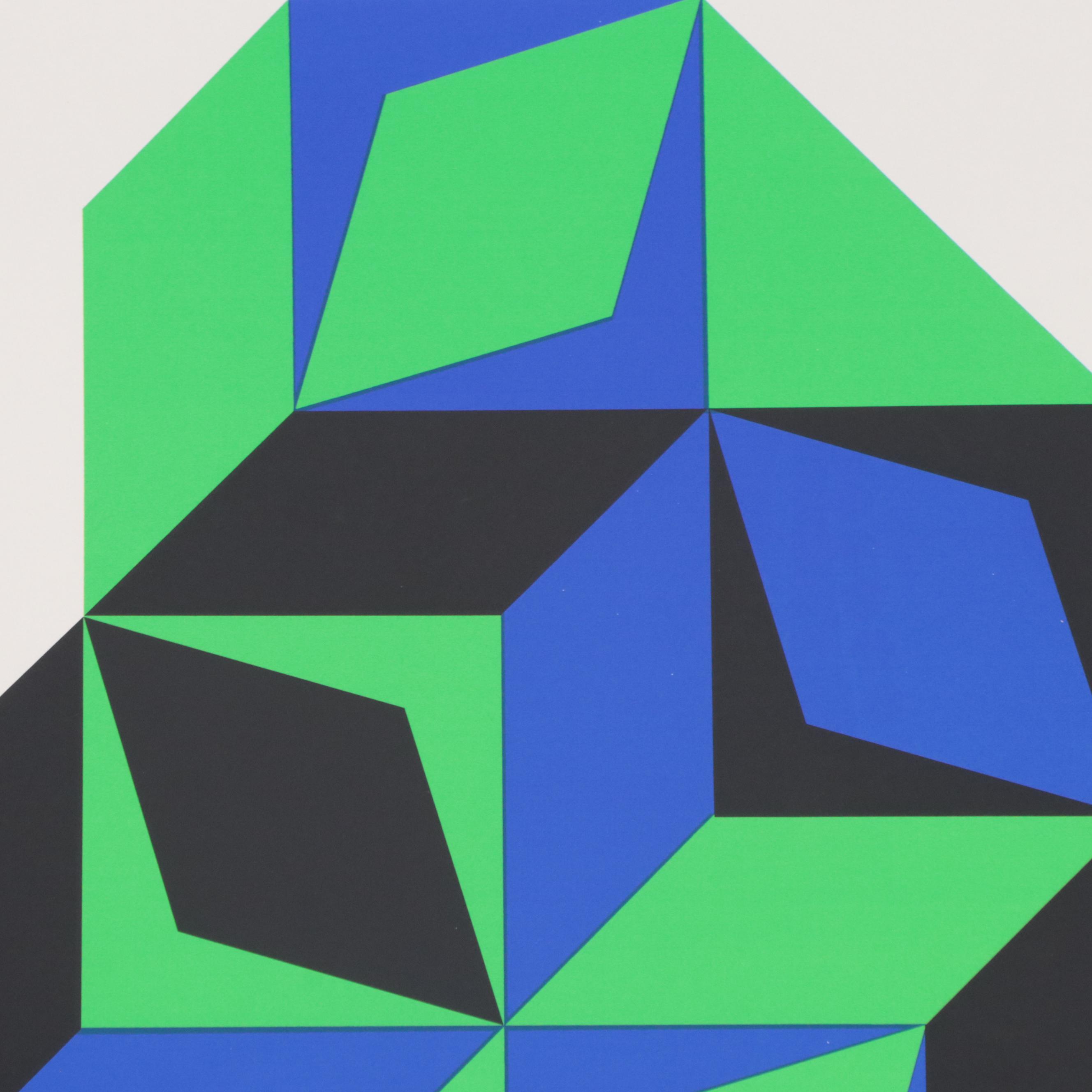 Victor Vasarley Serigraph Poster for Foundation Maeght, 1968