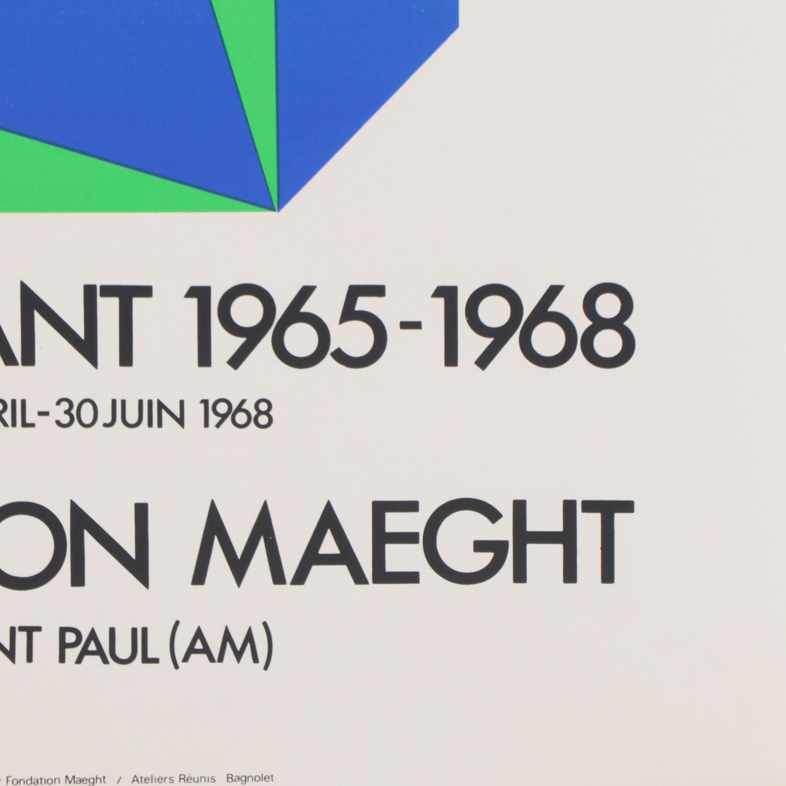 Victor Vasarley Serigraph Poster for Foundation Maeght, 1968