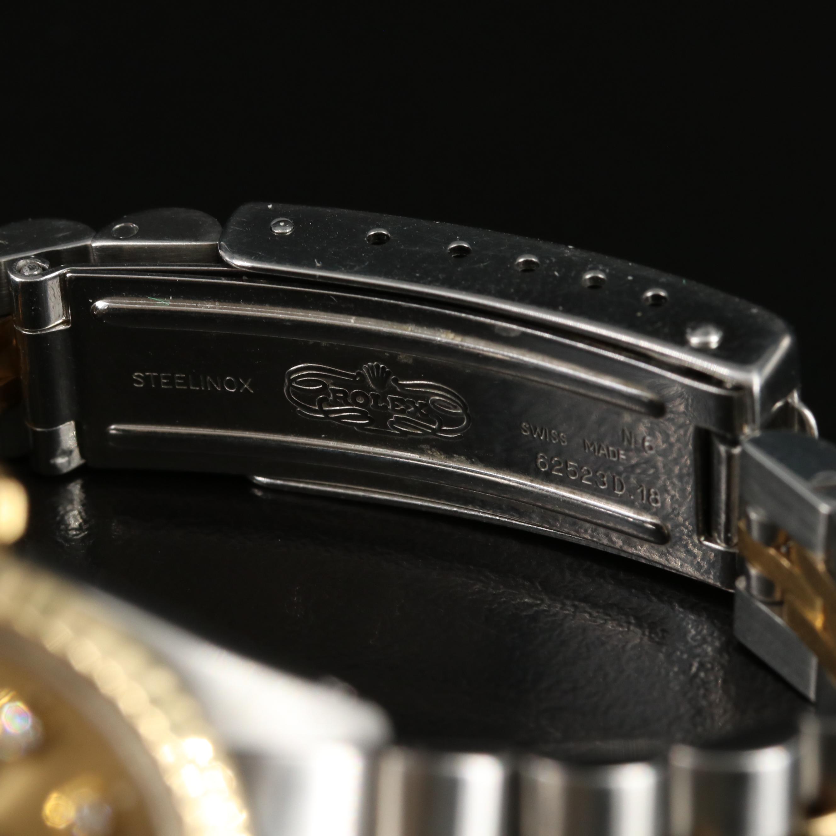 Rolex Custom Diamond Dial Oyster Perpetual Datejust Watch