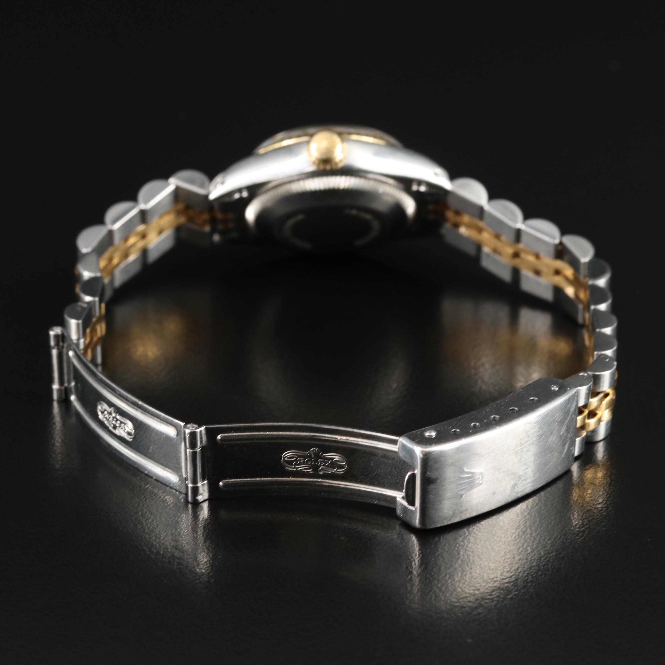 Rolex Custom Diamond Dial Oyster Perpetual Datejust Watch