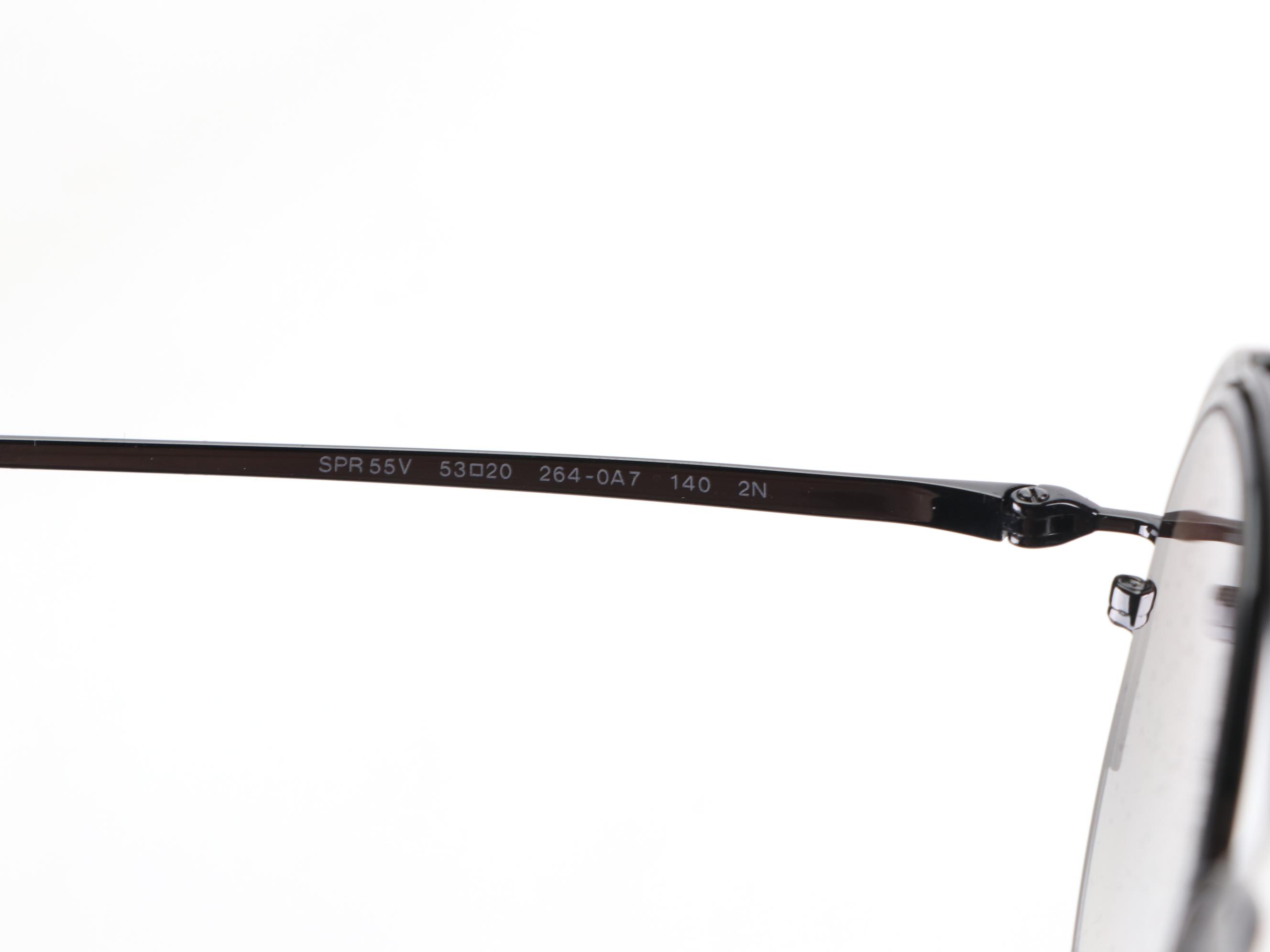 Prada SPR55V Oval Aviator Sunglasses with Case and Box