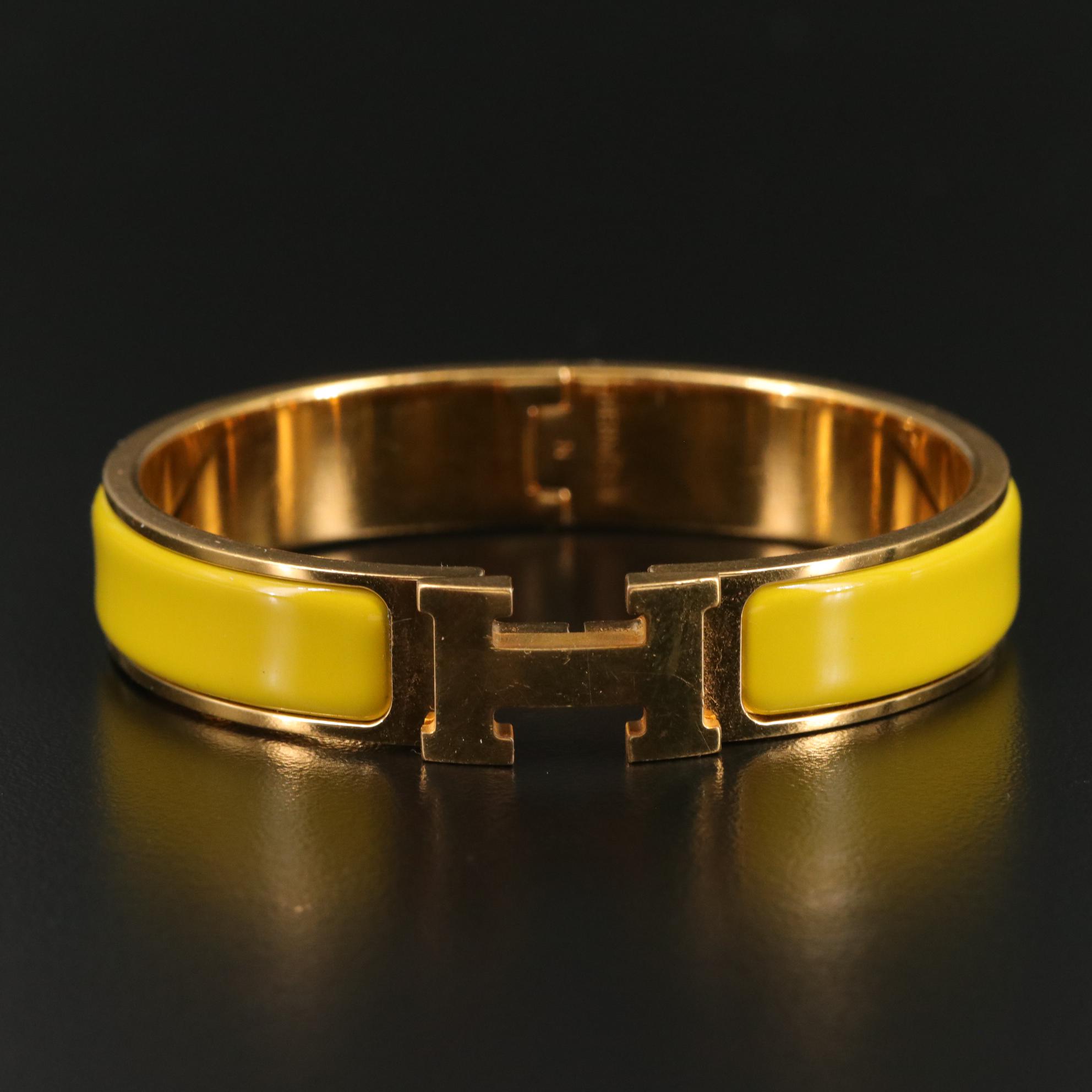 Hermès Clic Clac H Enamel Bracelet