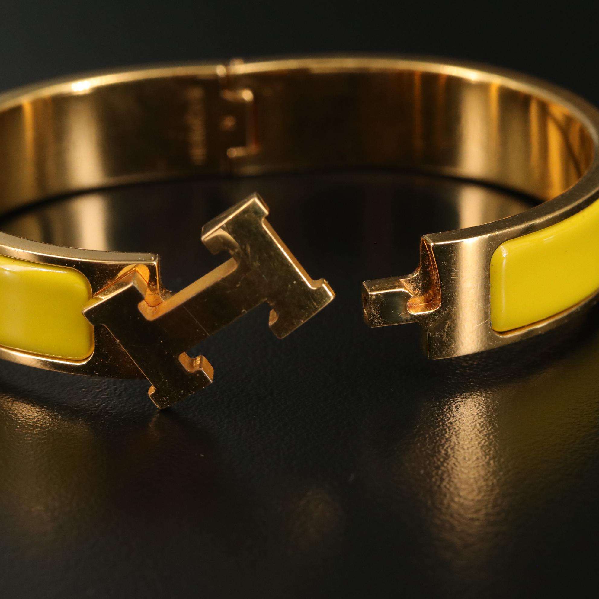 Hermès Clic Clac H Enamel Bracelet