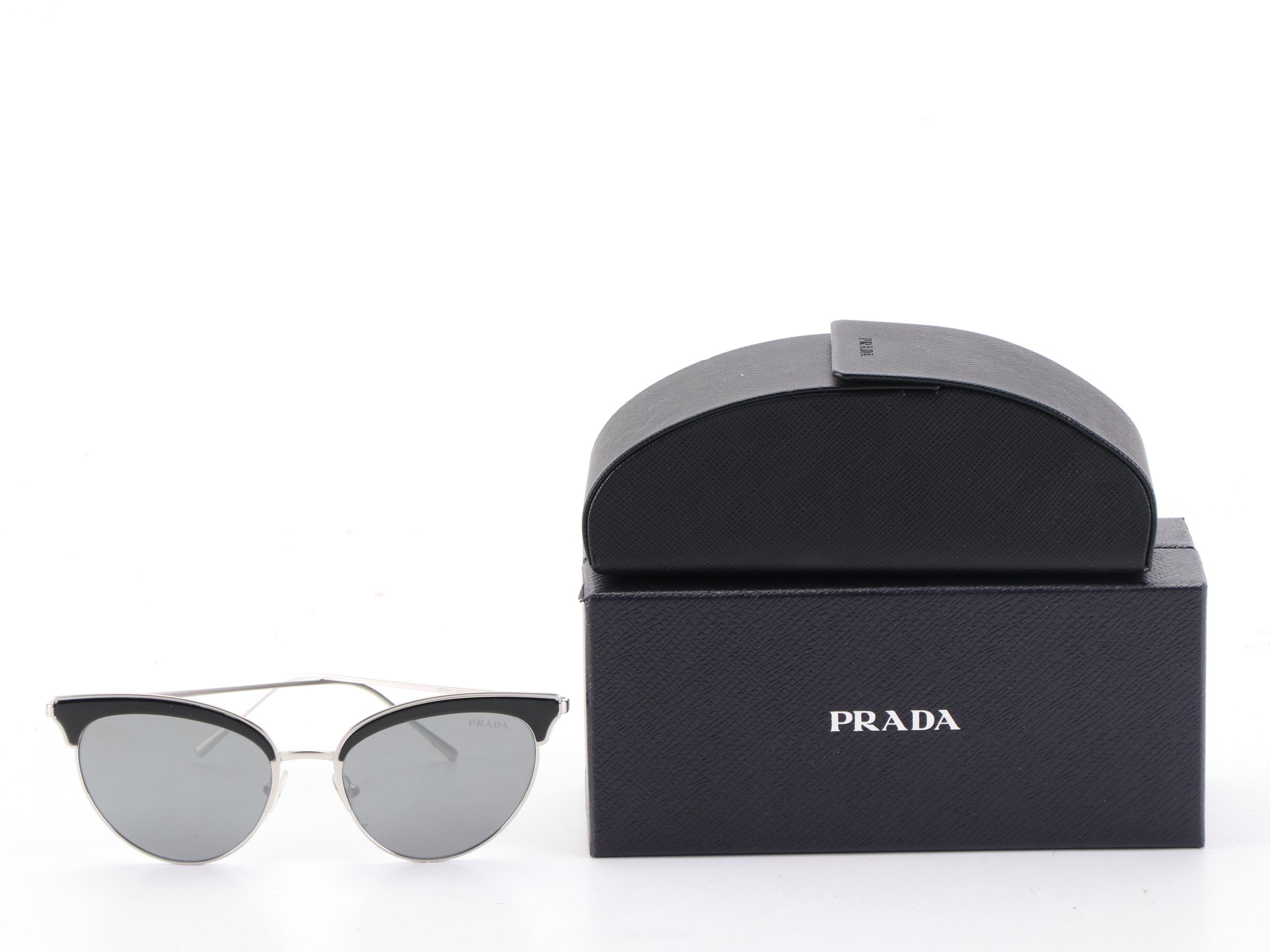 Prada SPR60V Modified Cat Eye Sunglasses with Case and Box