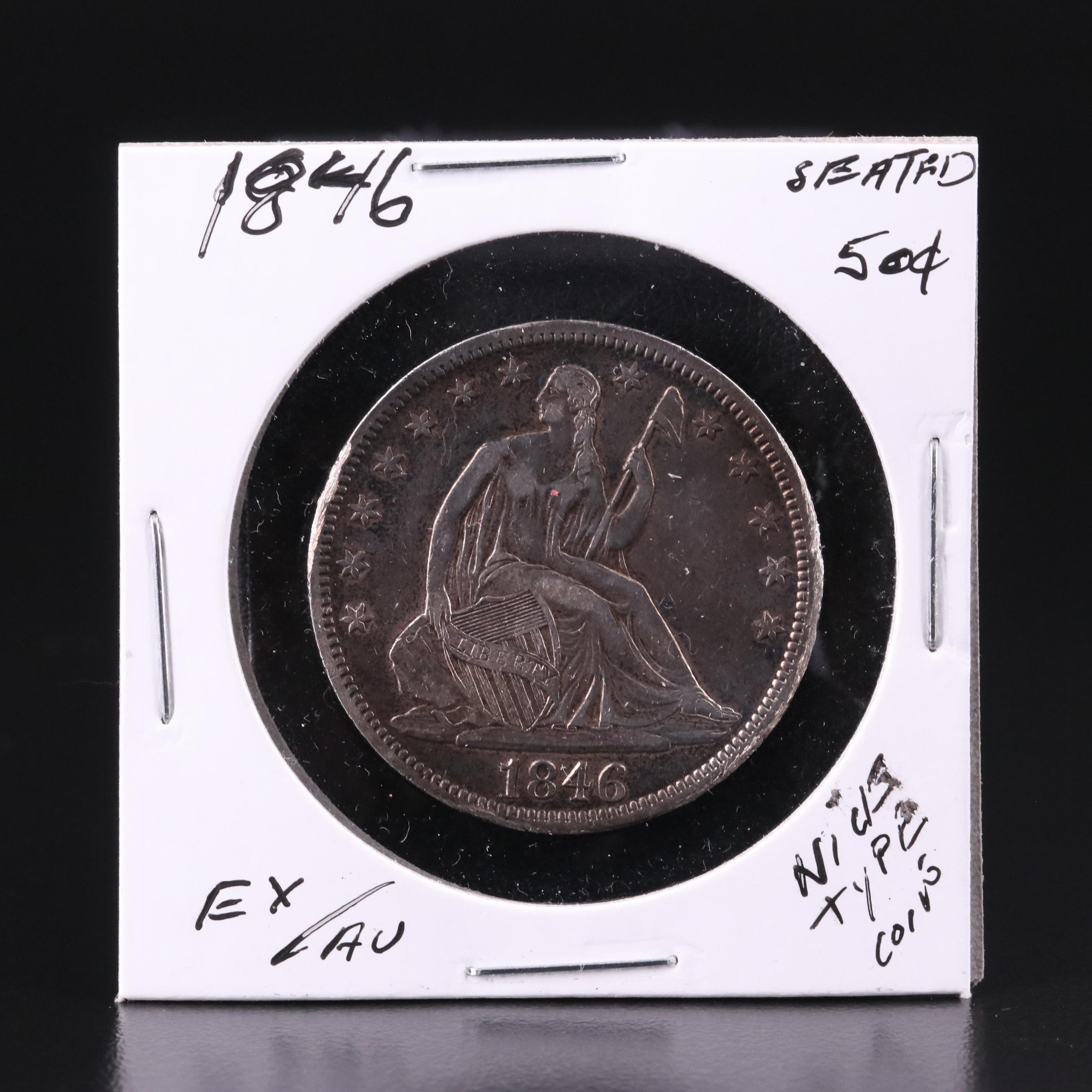 1846 Liberty Seated Silver Half Dollar