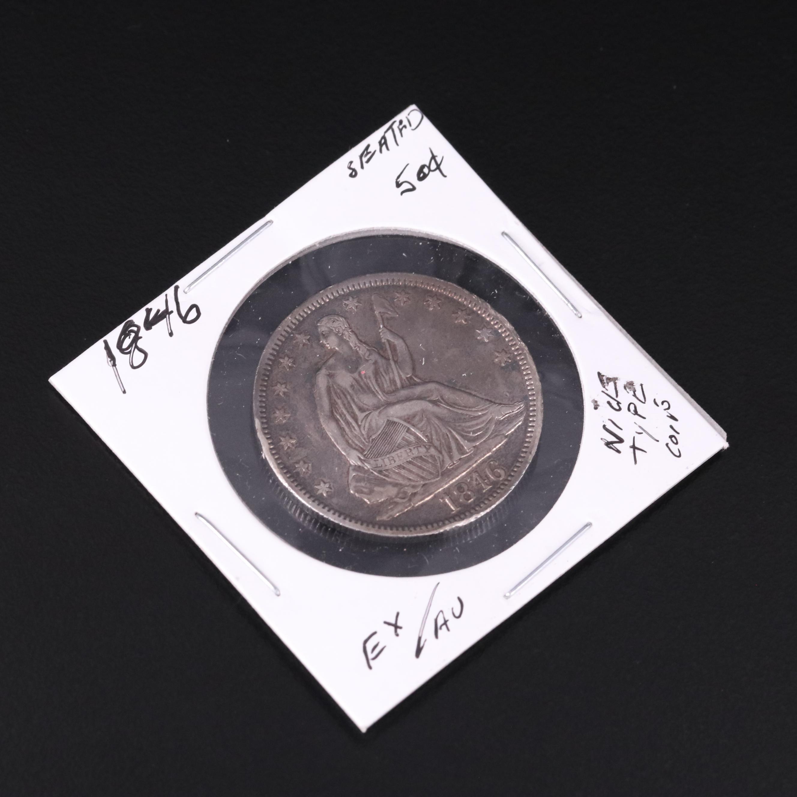 1846 Liberty Seated Silver Half Dollar